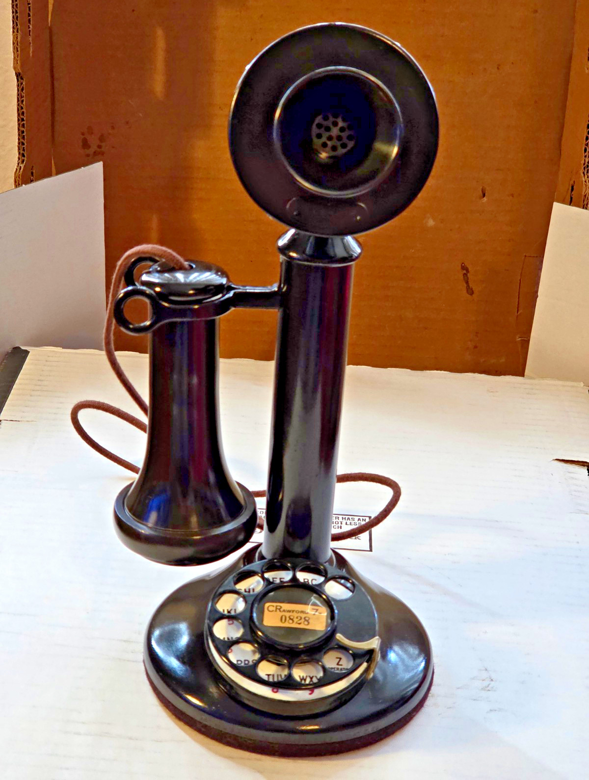 Western Electric 51AL Black Candlestick Telephone With 2AB Dial