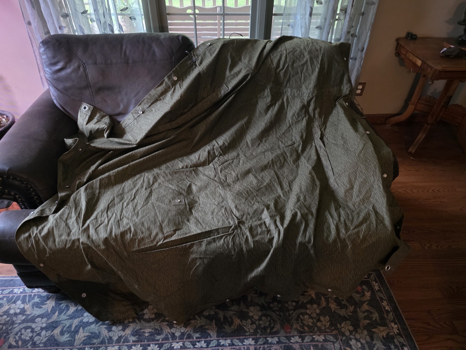 East German NVA DDR army Strichtarn camo poncho shelter-half tent  Zeltbahn