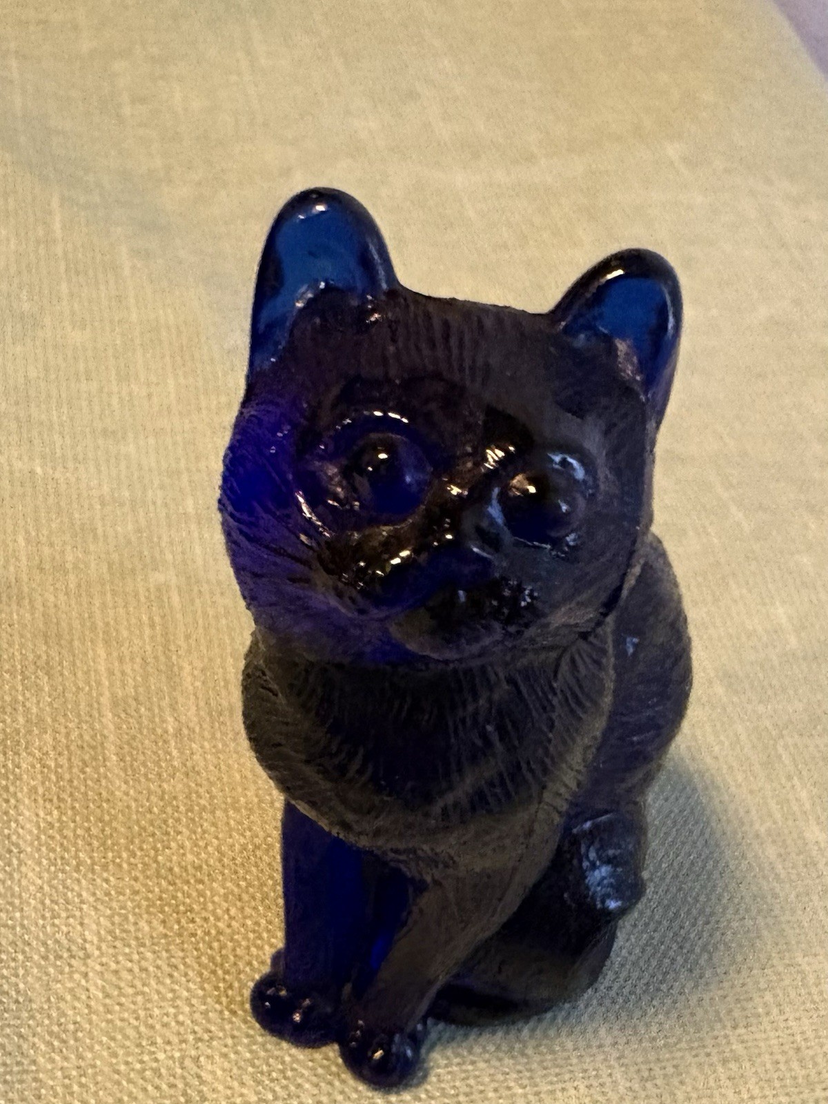 Vintage moser figurine cobalt blue