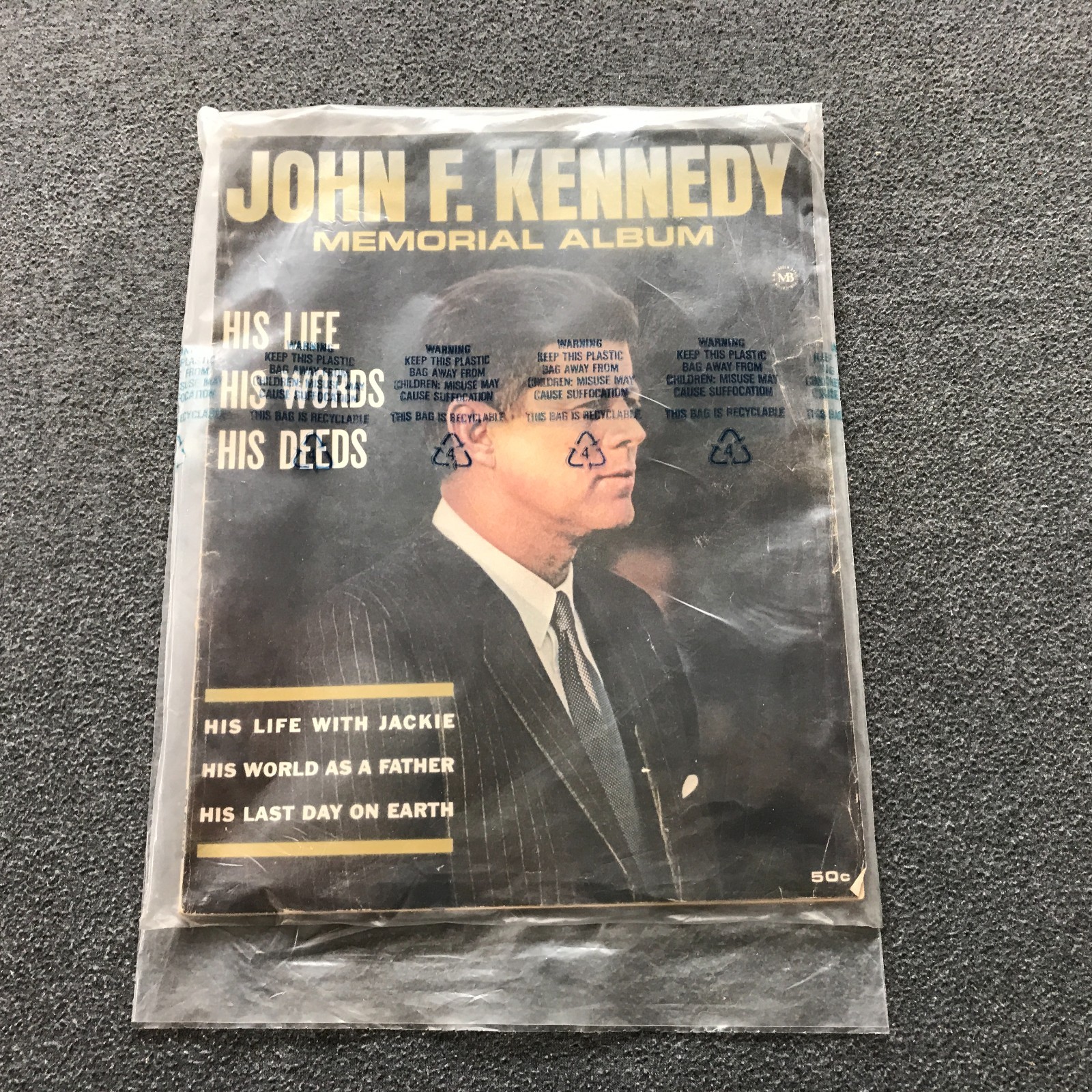 John F Kennedy Memorial Album JFK Magazine 1964 His Life His Words His Deeds