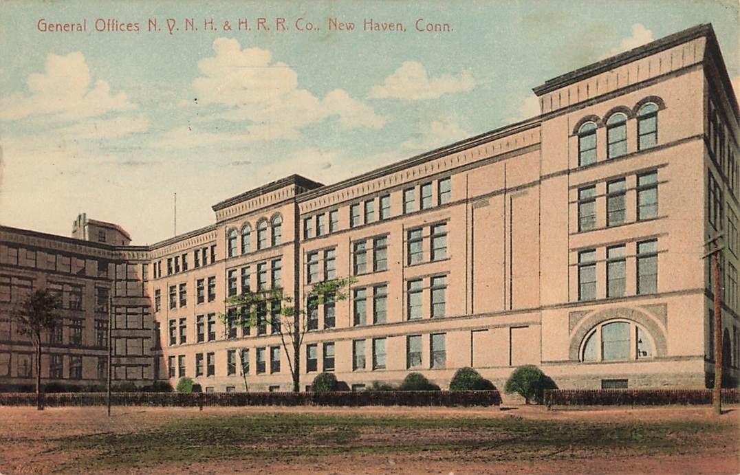 Postcard New Haven, Conn: General Offices NYNH & HRR Co | Antique c1910 DB