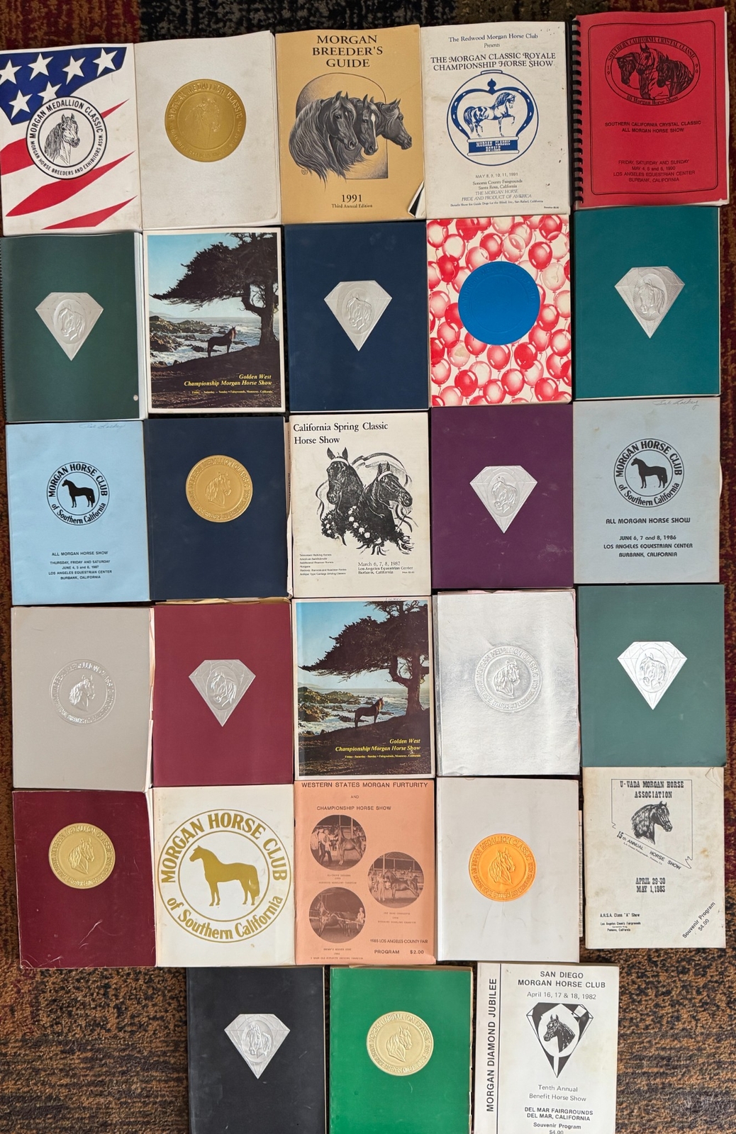 Lot of 33 Morgan Horse Show Publications * 1983 thru 1994 * California Lot of 33 Morgan Horse Show Publications * 1983 thru 1994 * California