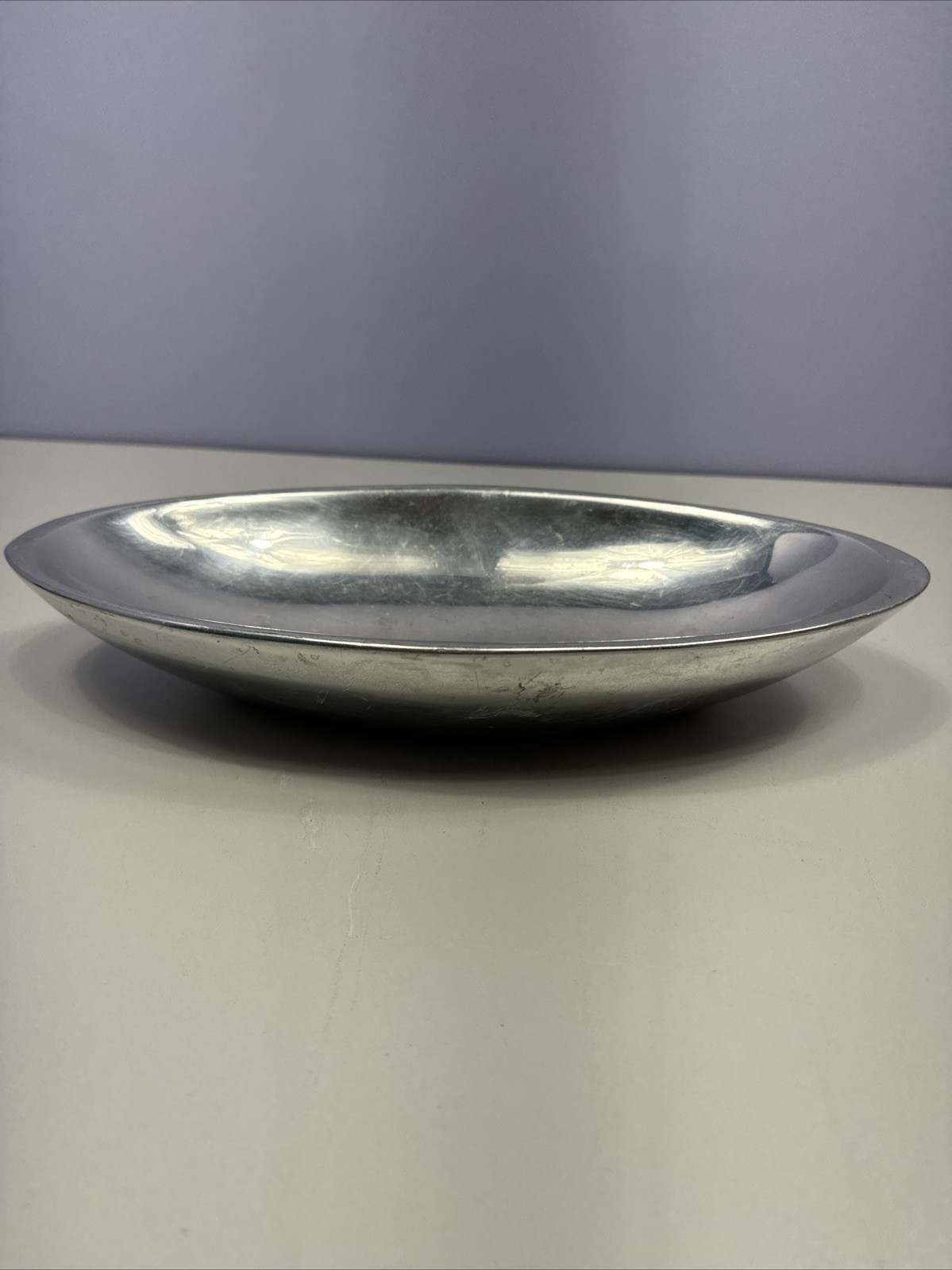 Vintage Nambe Oval Bowl Tray Stamped #504 Aluminum Metal Polished