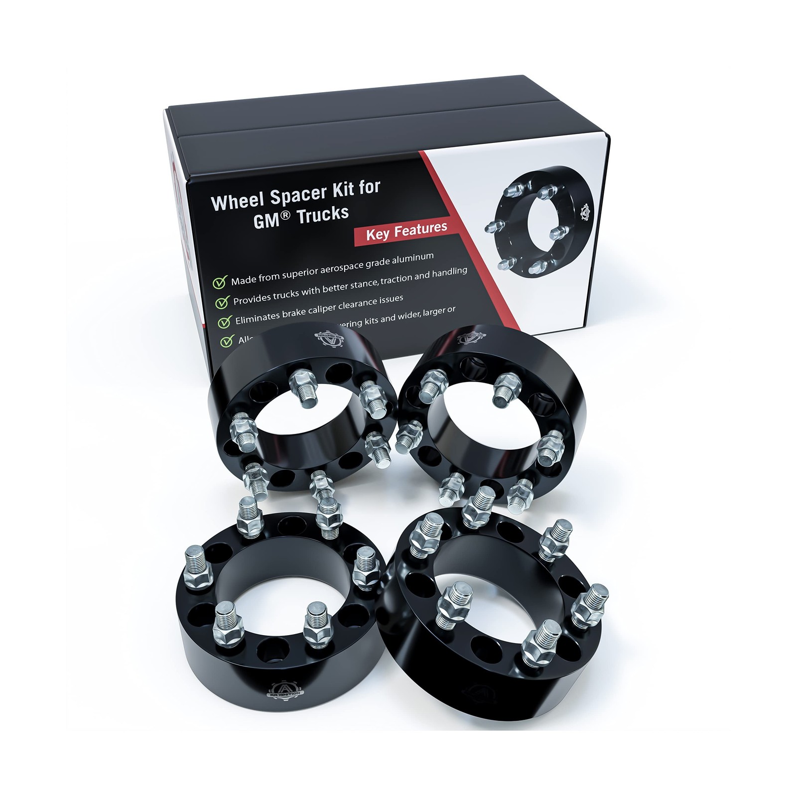 6x5.5 Wheel Spacers 2 Inch, Set of 4-6 Lug 50mm Wheel Centric Adapter - Fits ...