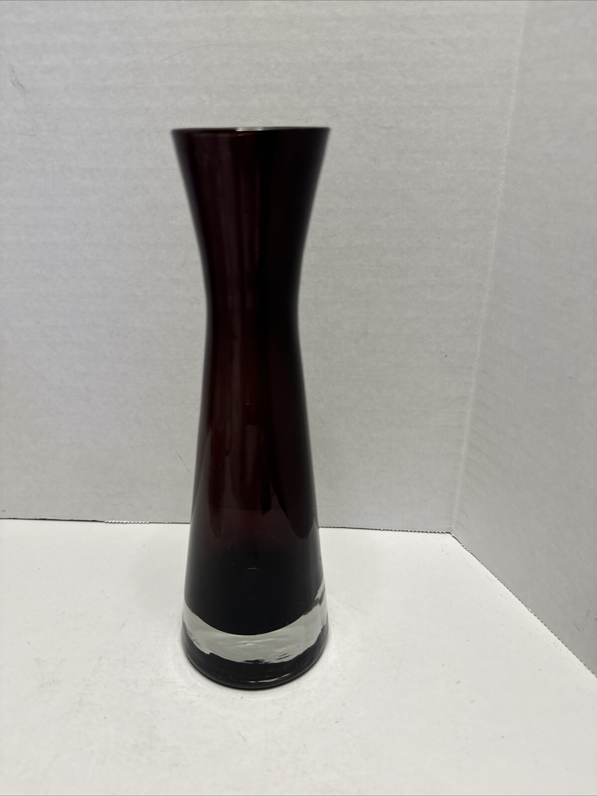 Vintage Hand Blown Amethyst Glass Vase 8 Inches Tall