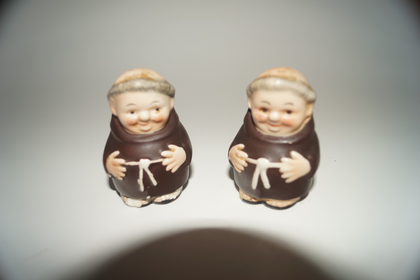 Goebel Used Friar Tuck / Monk Salt & Pepper Shakers Porcelain - Made in Germany