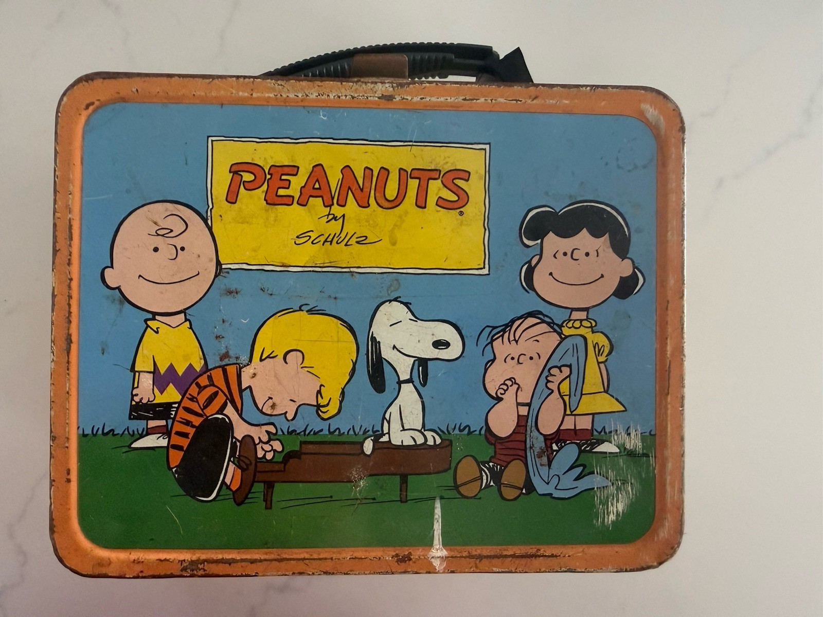Vintage 1959 PEANUTS Comic Strip Charlie Brown Snoopy Metal Lunchbox No Thermos