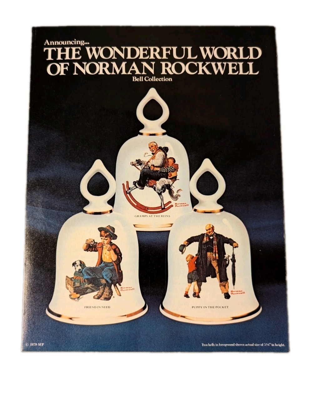 1979 Norman Rockwell Danbury Mint Bell Collection Vintage Brochure Catalog