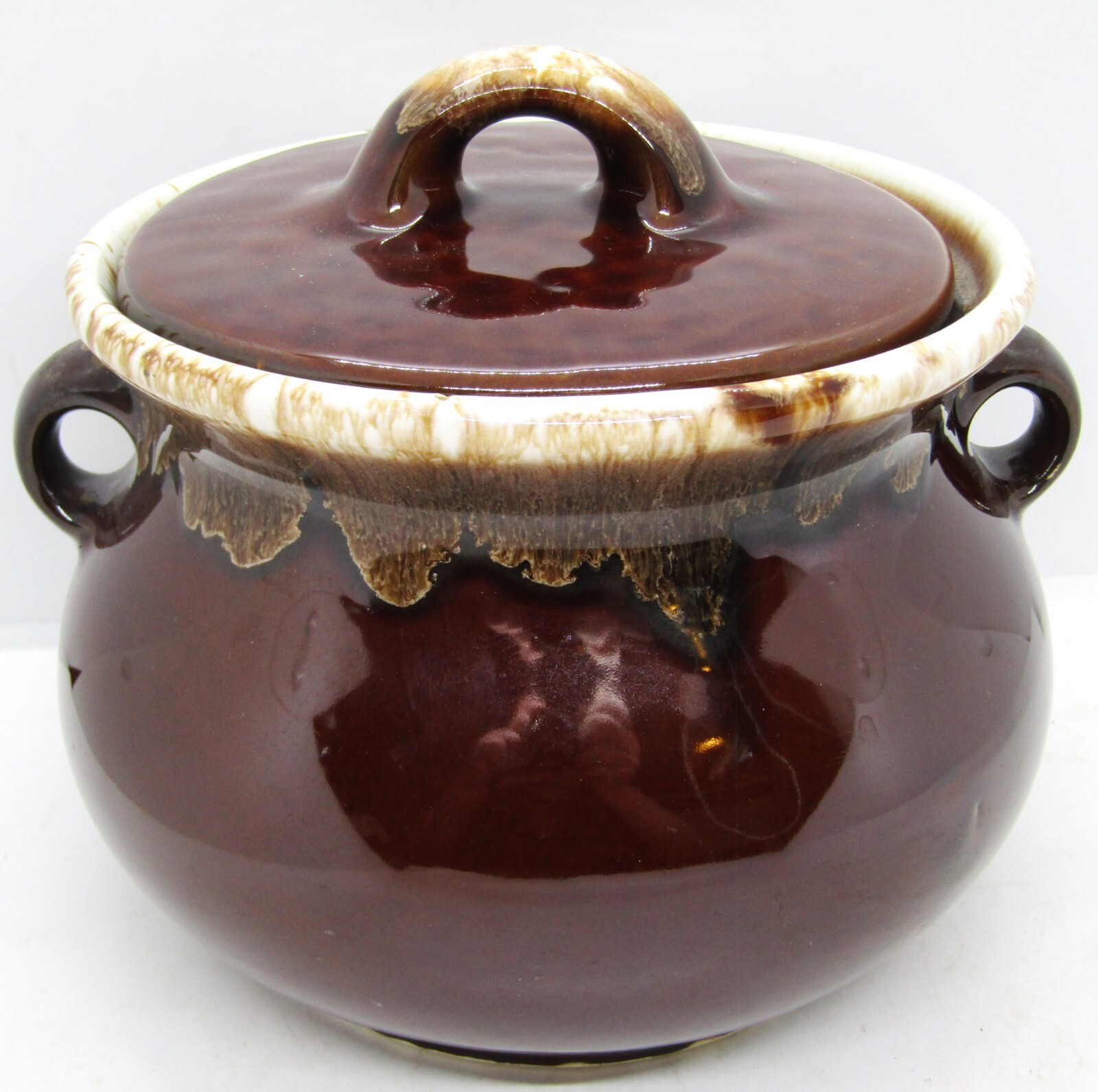 Vintage Hull Ovenproof Brown Drip Side Stoneware Baked Bean 6