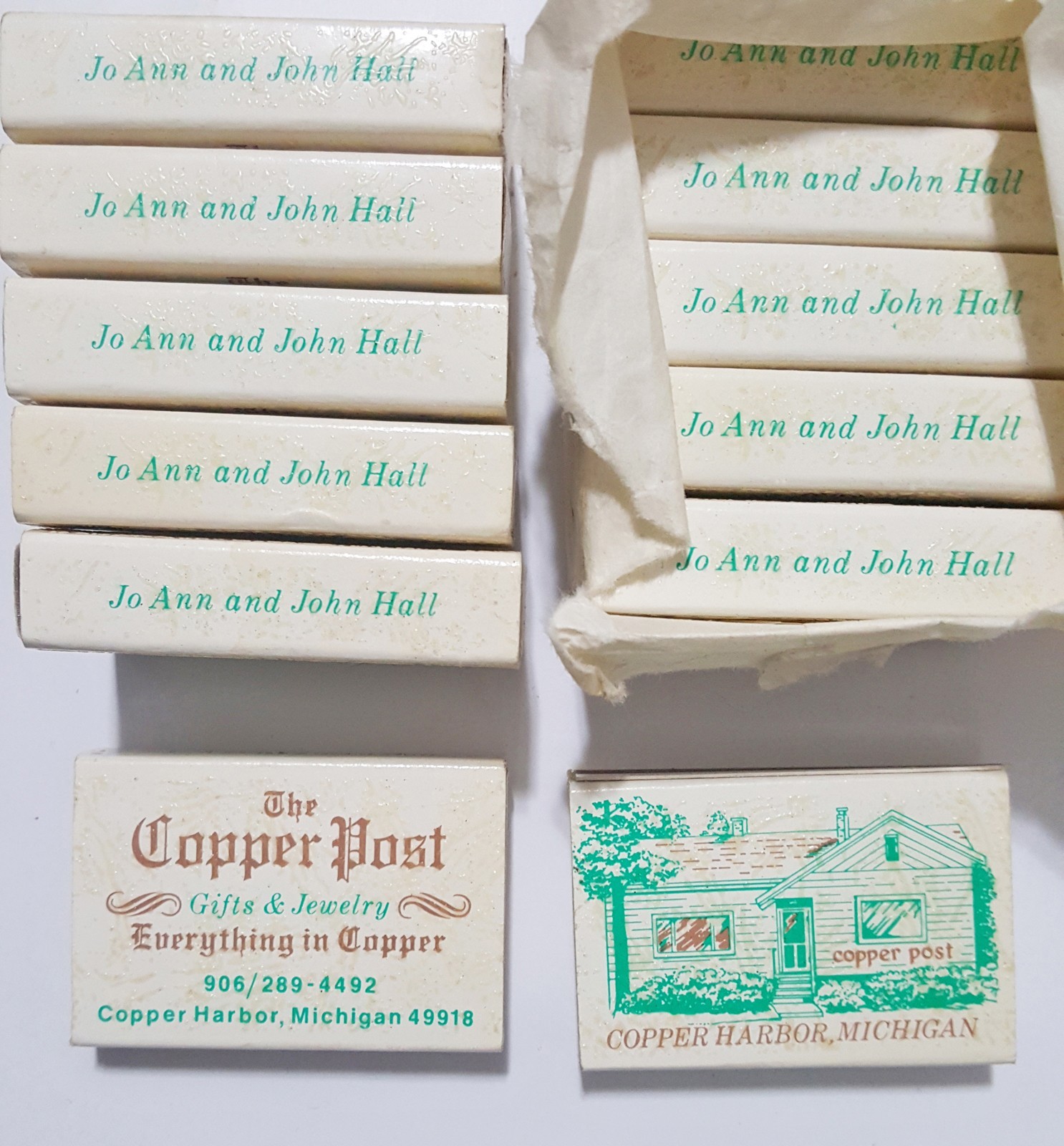 Vintage The Copper Post Matchboxes Lot of 12 NOS Unstruck Copper Harbor Michigan Vintage The Copper Post Matchboxes Lot of 12 NOS Unstruck Copper Harbor Michigan