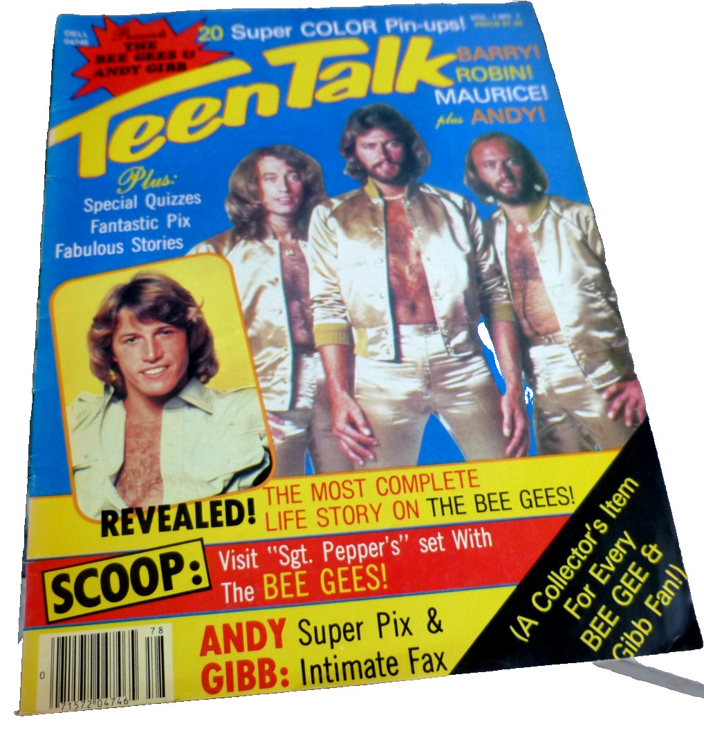 VINTAGE MAGAZINE TEEN TALK  VOL. 1  NO. 1  BEE GEES & ANDY GIBB 1978?