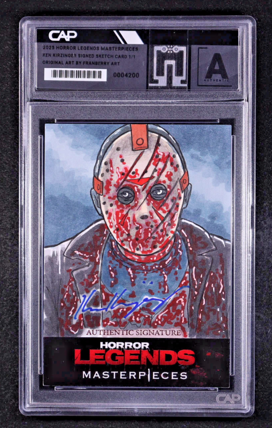 Ken Kirzinger Signed 2025 Horror Legends 1/1 Jason Voorhees Sketch Franberr Auto