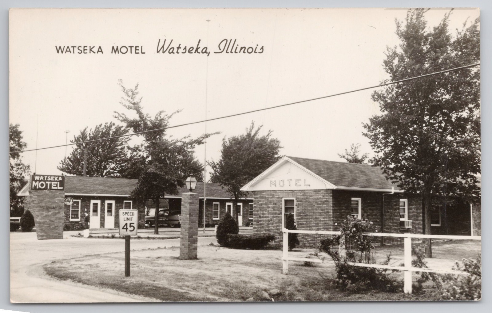 Rppc Watseka Motel Illinois IL Unp Postcard
