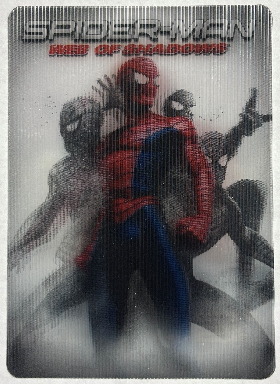 SPIDERMAN WEB OF SHADOWS VIDEO GAME PRE RELEASE GAME STOP LENTICULAR PROMO CARD SPIDERMAN WEB OF SHADOWS VIDEO GAME PRE RELEASE GAME STOP LENTICULAR PROMO CARD