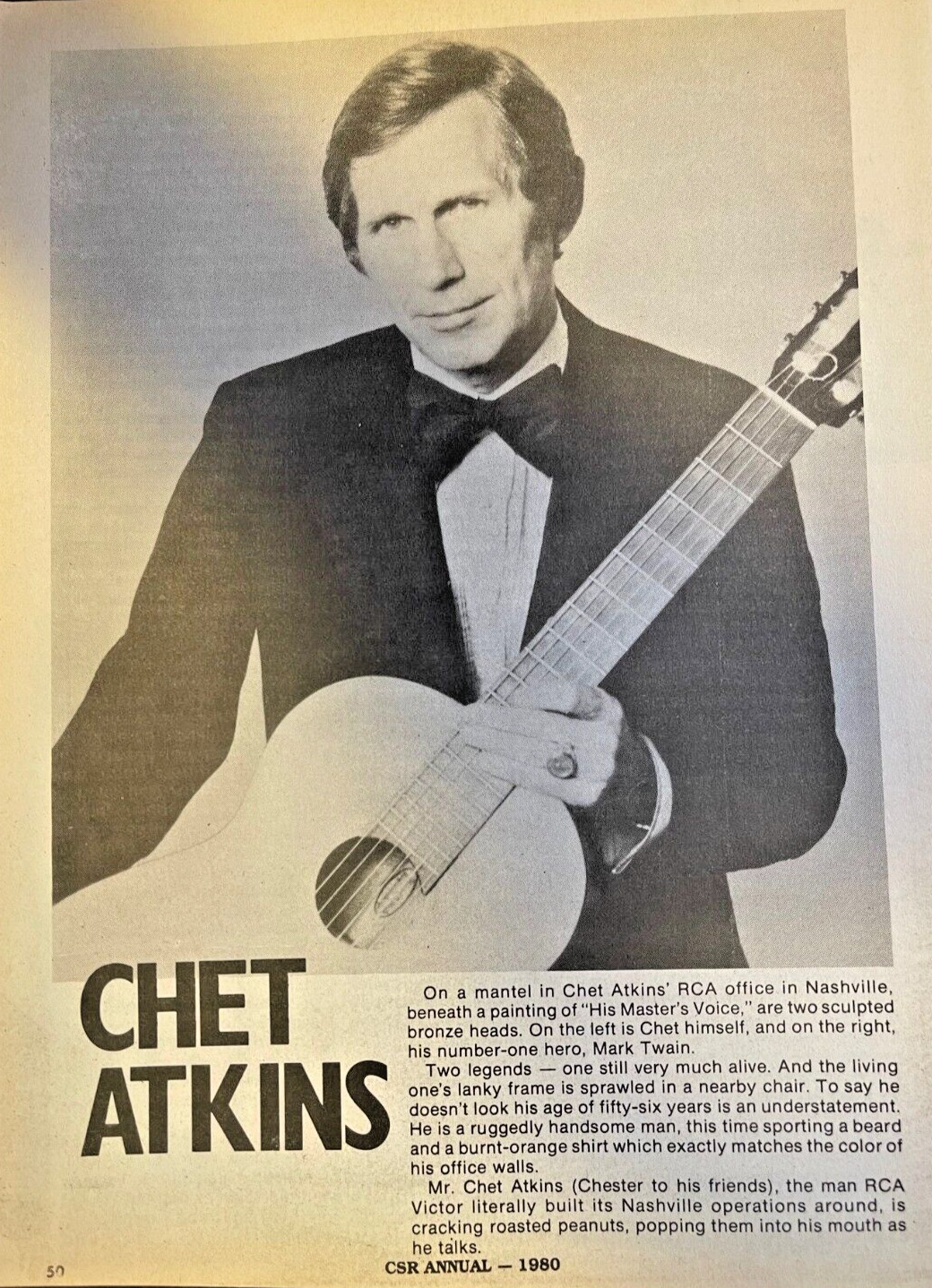 1980 Country Western Musician Chet Atkins