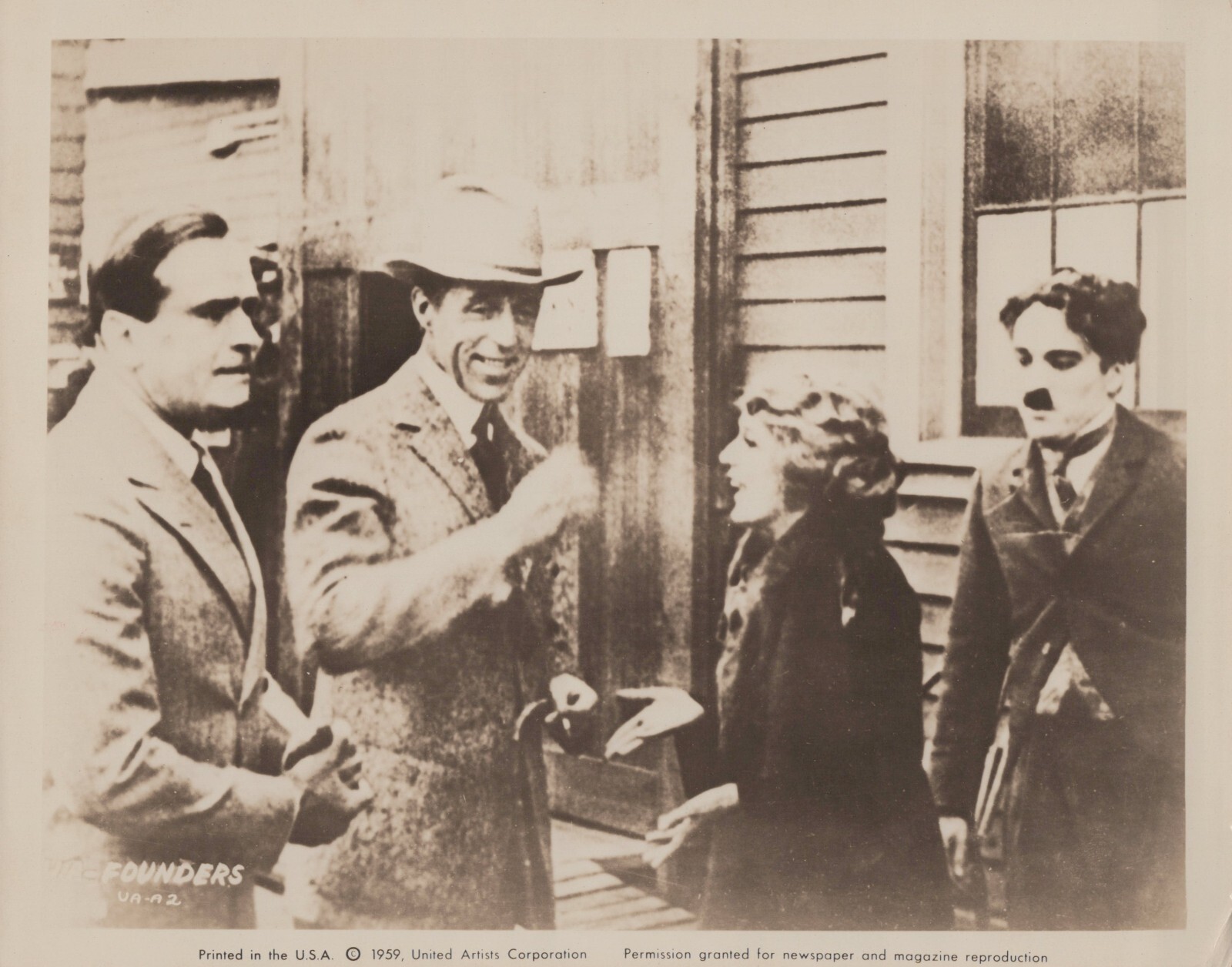Douglas Fairbanks + D.W. Griffith + Mary Pickford + Charles Chaplin Photo K 161