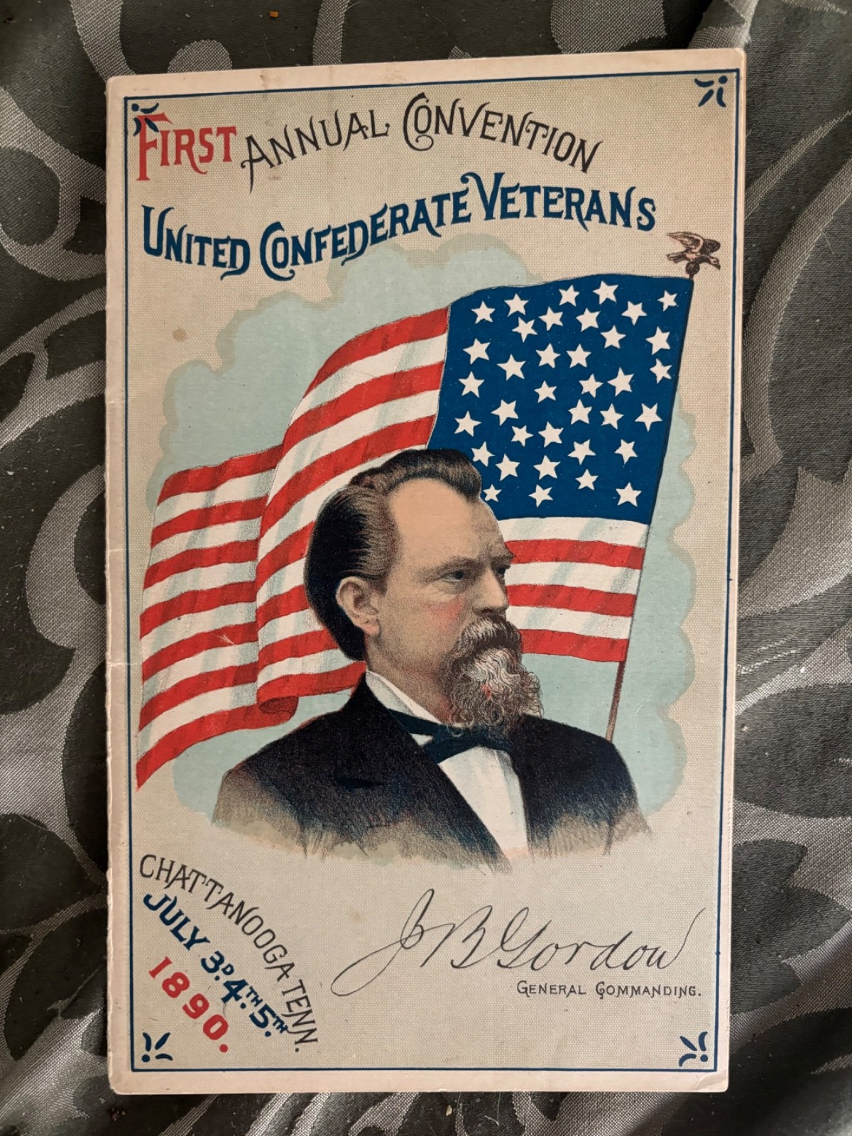1890 United Confederate Veterans Program Excellent Plus Condition