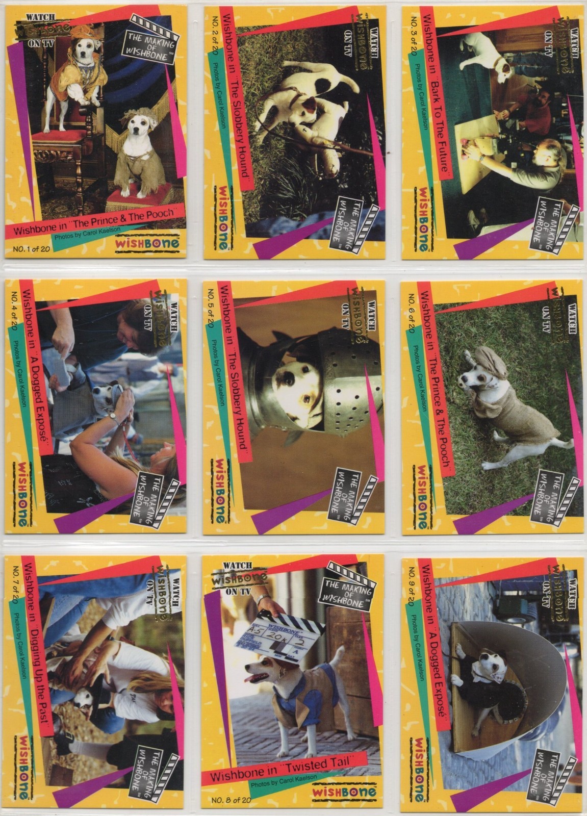 THE MAKING OF WISHBONE 20 CARD PROMO SET PLUS 2 WRAPPERS WENDY\'S 1996