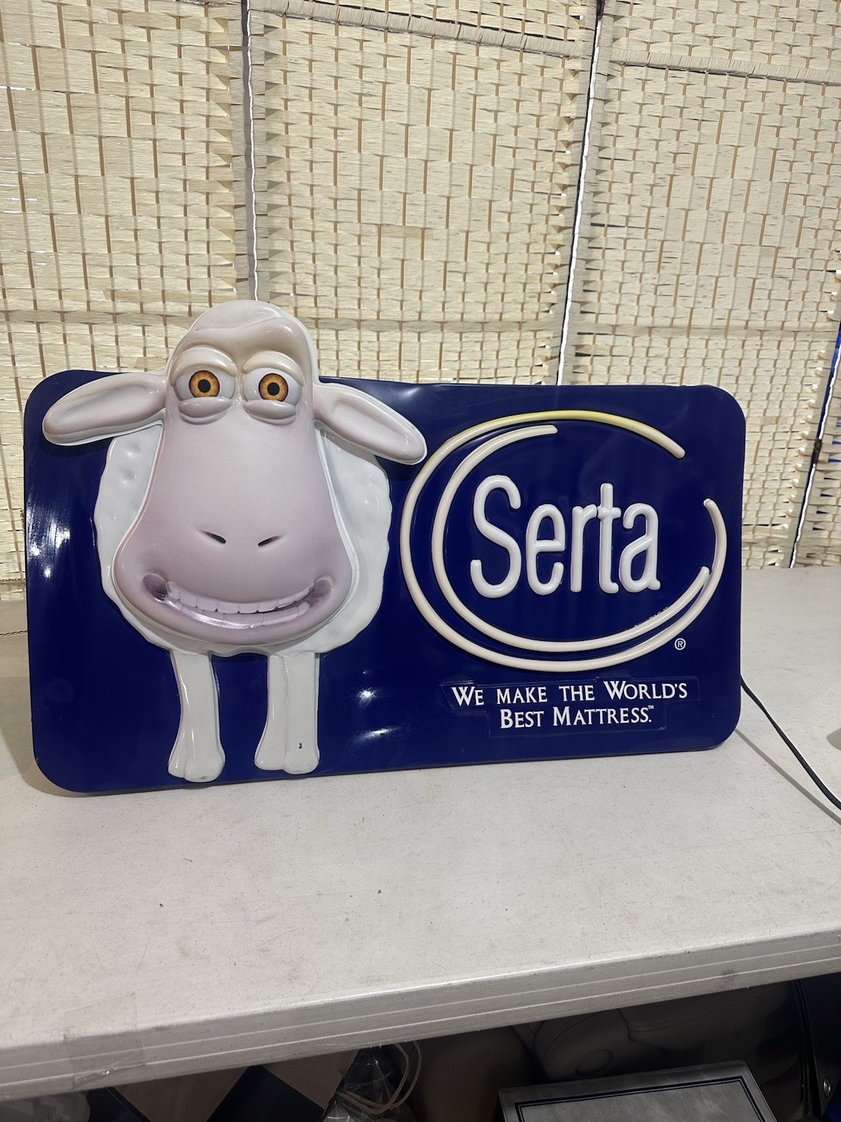 Serta Counting Sheep 3D Lighted Advertising Sign 30” Mattress Store Display