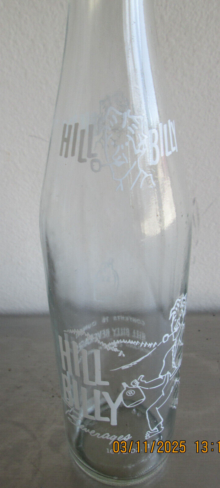 Vintage  Hillbilly  Hill Billy Soda Bottles Richland Center Wi  16oz