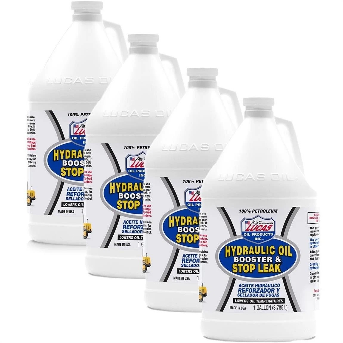 Lucas Oil 10018 Hydraulic Oil Booster & Stop Leak - 1 Gallon (Pack of 4)