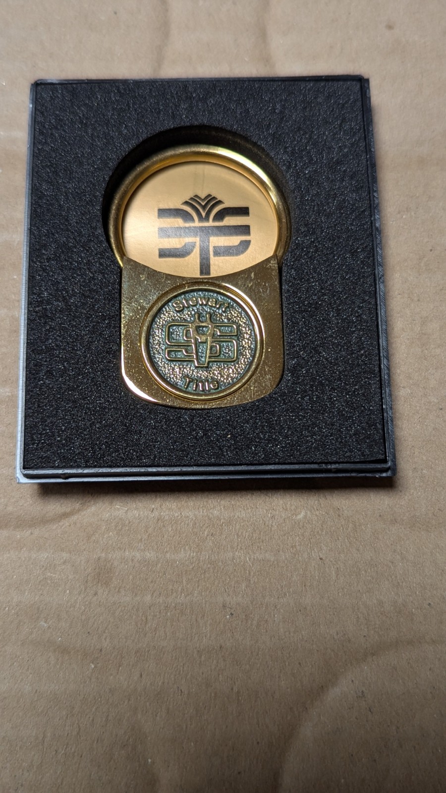 Vintage Stewart Title Keychain In Original Box