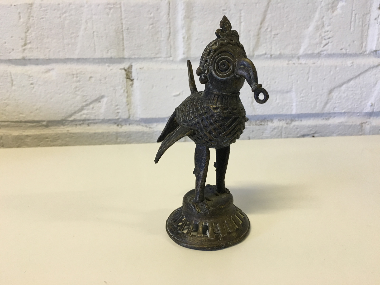 Vintage Possibly Antique Southeast Asian Metal Bird Pricket / Censer