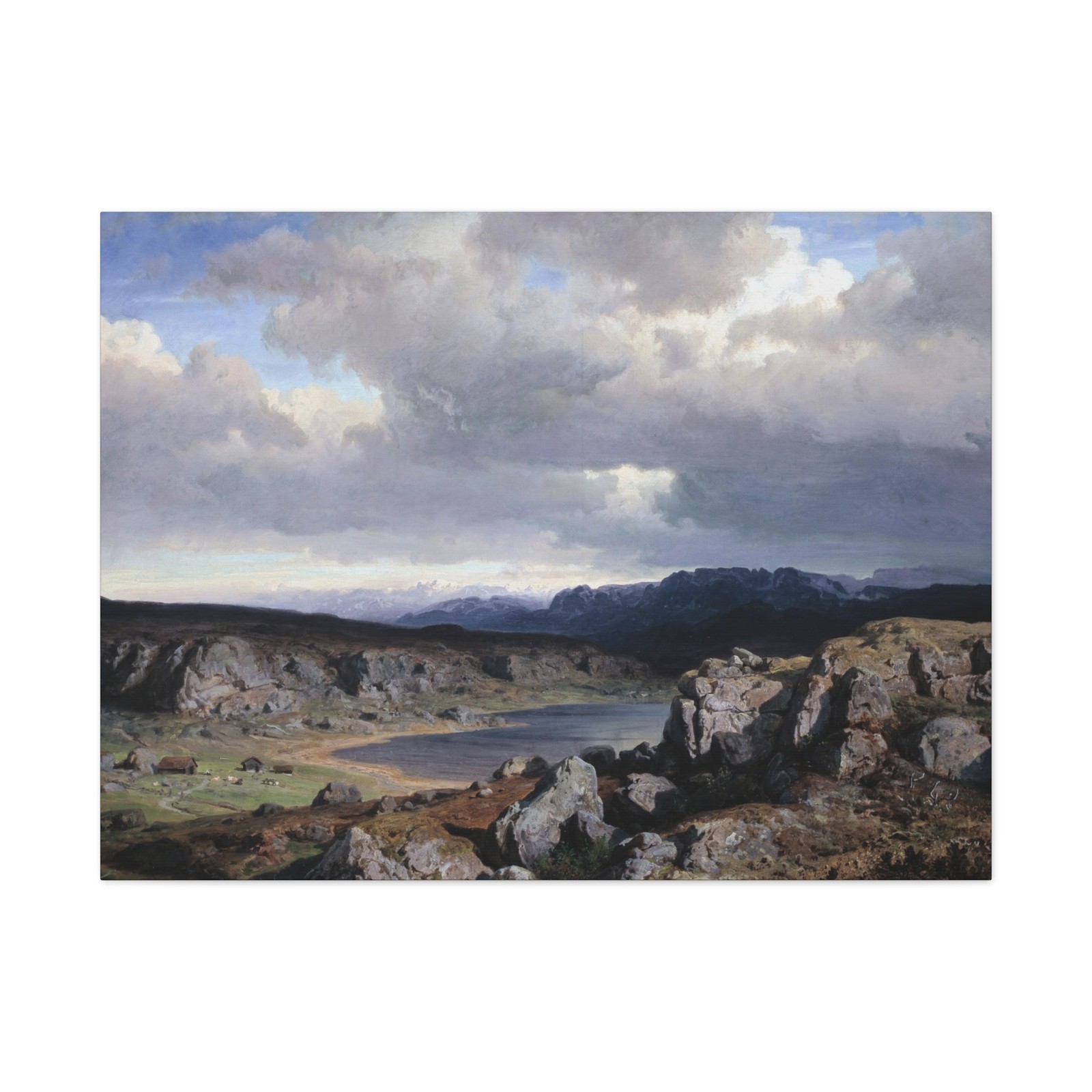 Hans Gude (1825–1903) Norwegian Highlands 1857 - Canvas Wall Art