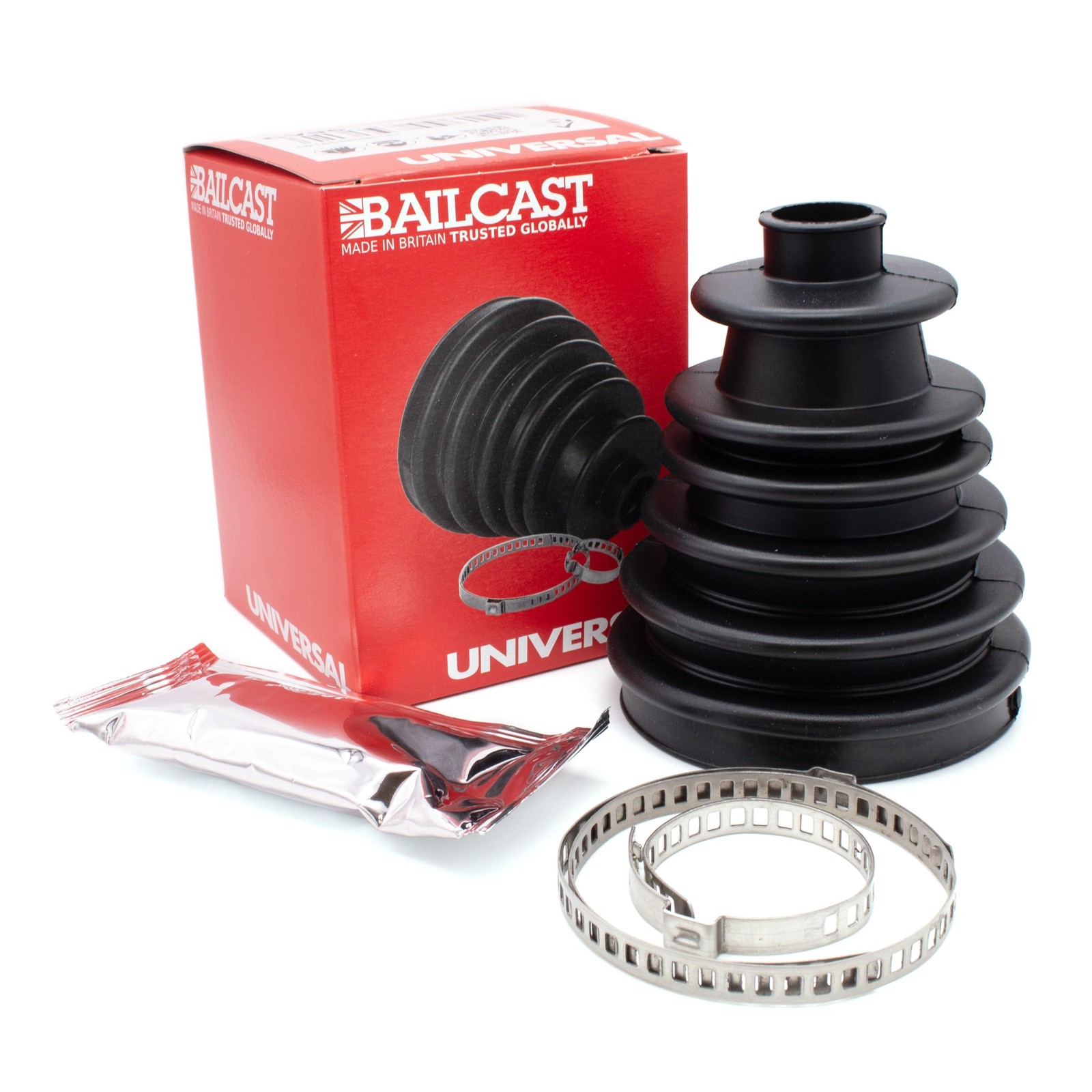 CVS18 Universal Split Constant Velocity Joint Gaiter Boot Replacement Kit, Black