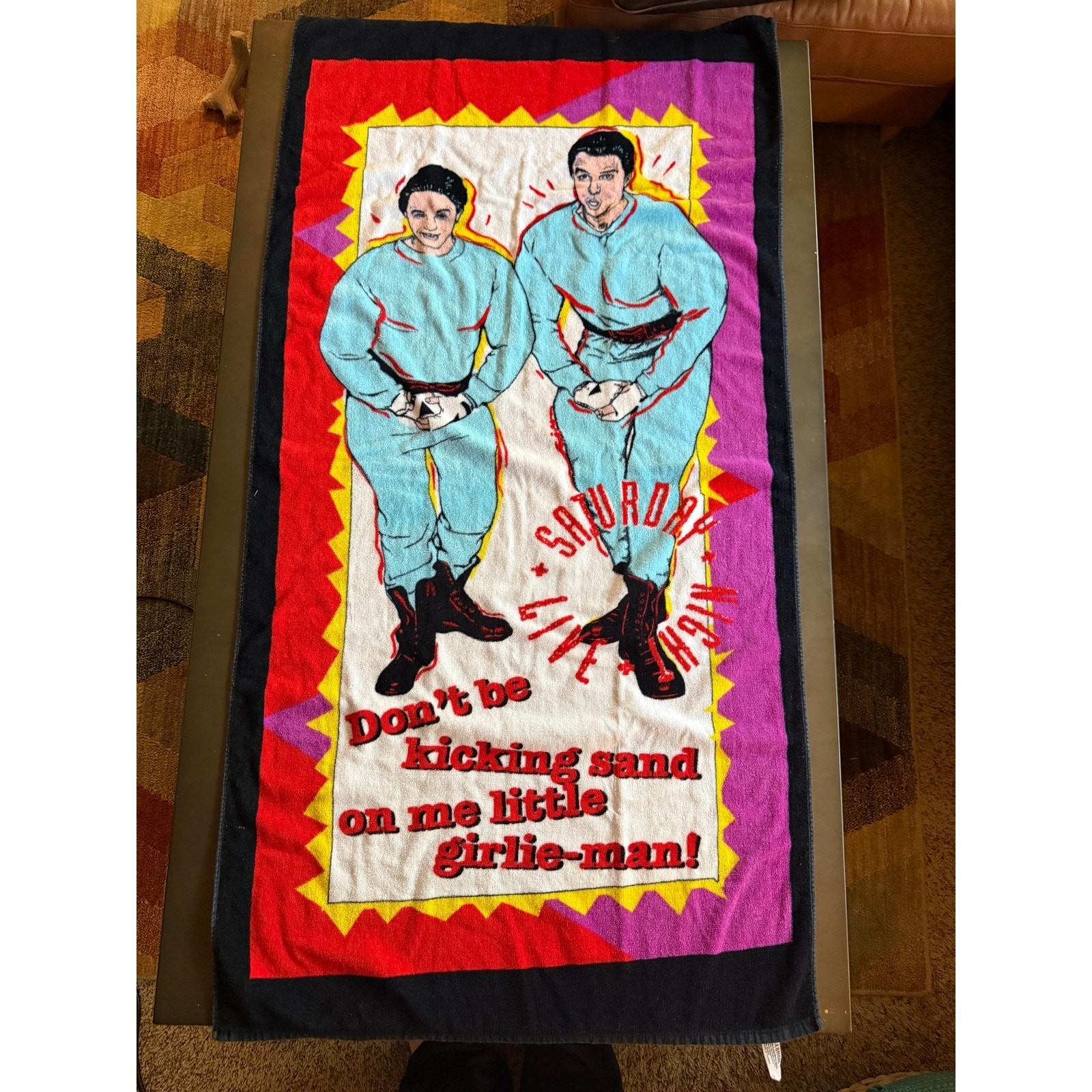 Vintage Rare RA Briggs Hans Franz SNL Saturday Night Live Beach Towel Girlie Man Vintage Rare RA Briggs Hans Franz SNL Saturday Night Live Beach Towel Girlie Man