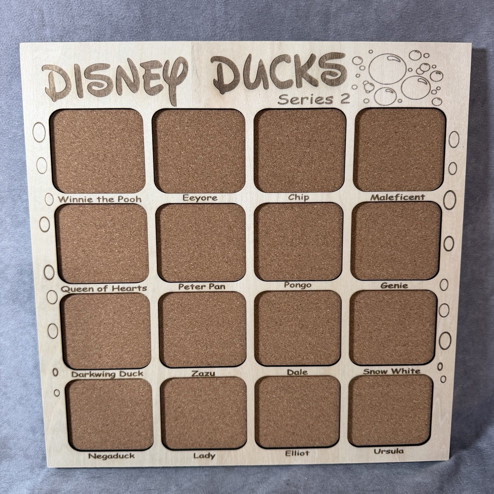 Custom Disney Pin Board - Disney Ducks Series 2 - Fits Entire Set Custom Disney Pin Board - Disney Ducks Series 2 - Fits Entire Set