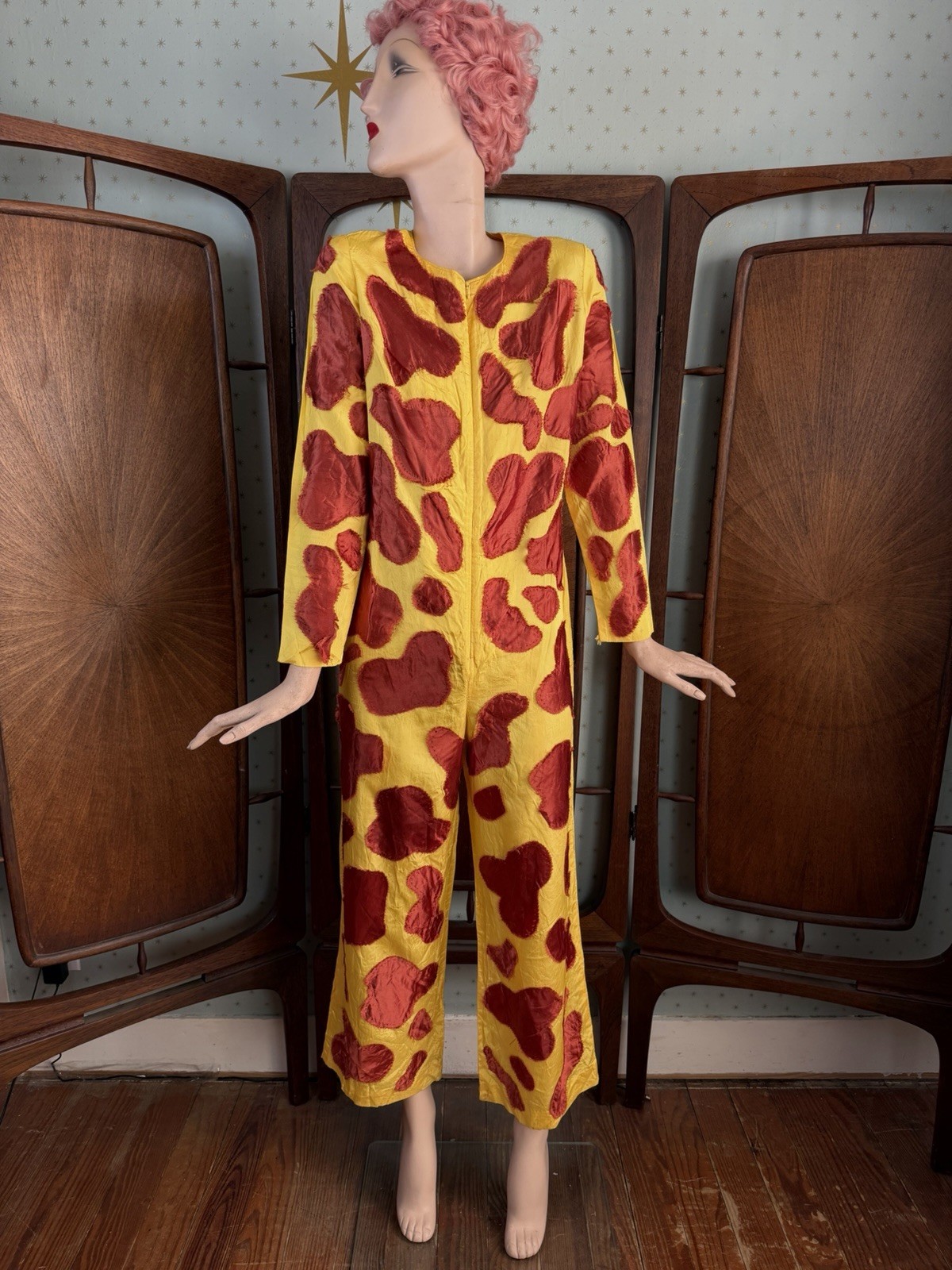 Vintage 1960s Giraffe Halloween Costume Jumpsuit