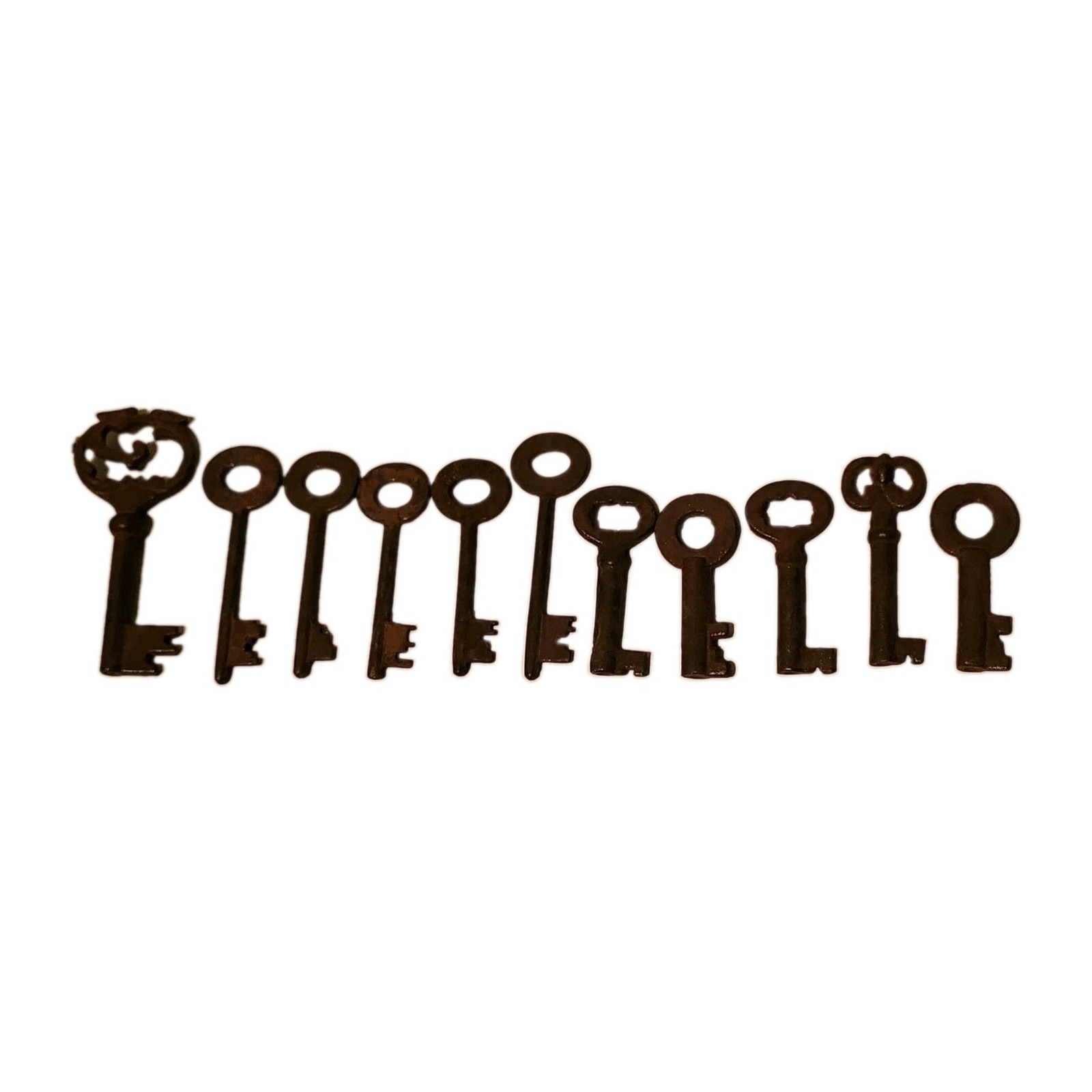 1 1 Antique Style 19th Century Iron Skeleton Keys Vintage Reproduction 2\