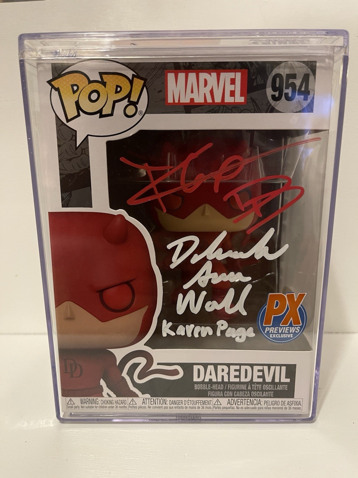 Daredevil PX 954 Marvel Sign By Charlie Cox & Deborah Ann Woll “Karen Page” JSA 