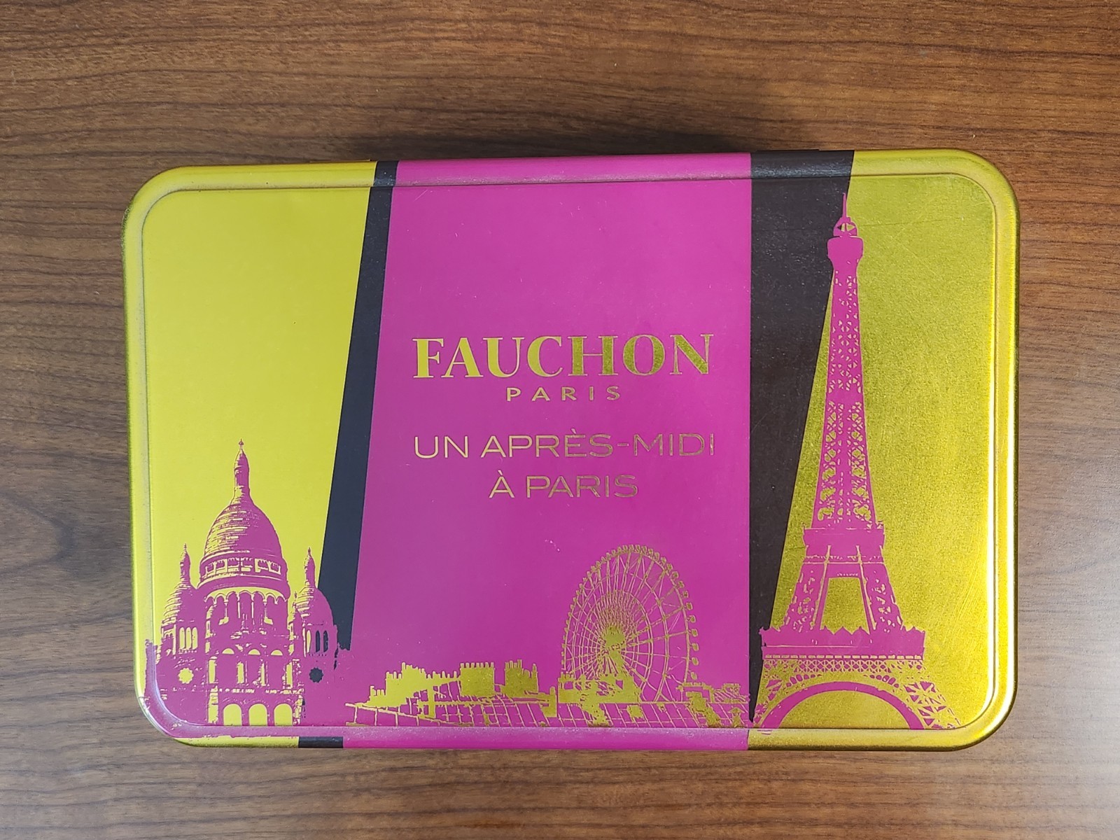 Fauchon Paris Metal Cookie Tin 7.5 Fauchon Paris Metal Cookie Tin 7.5