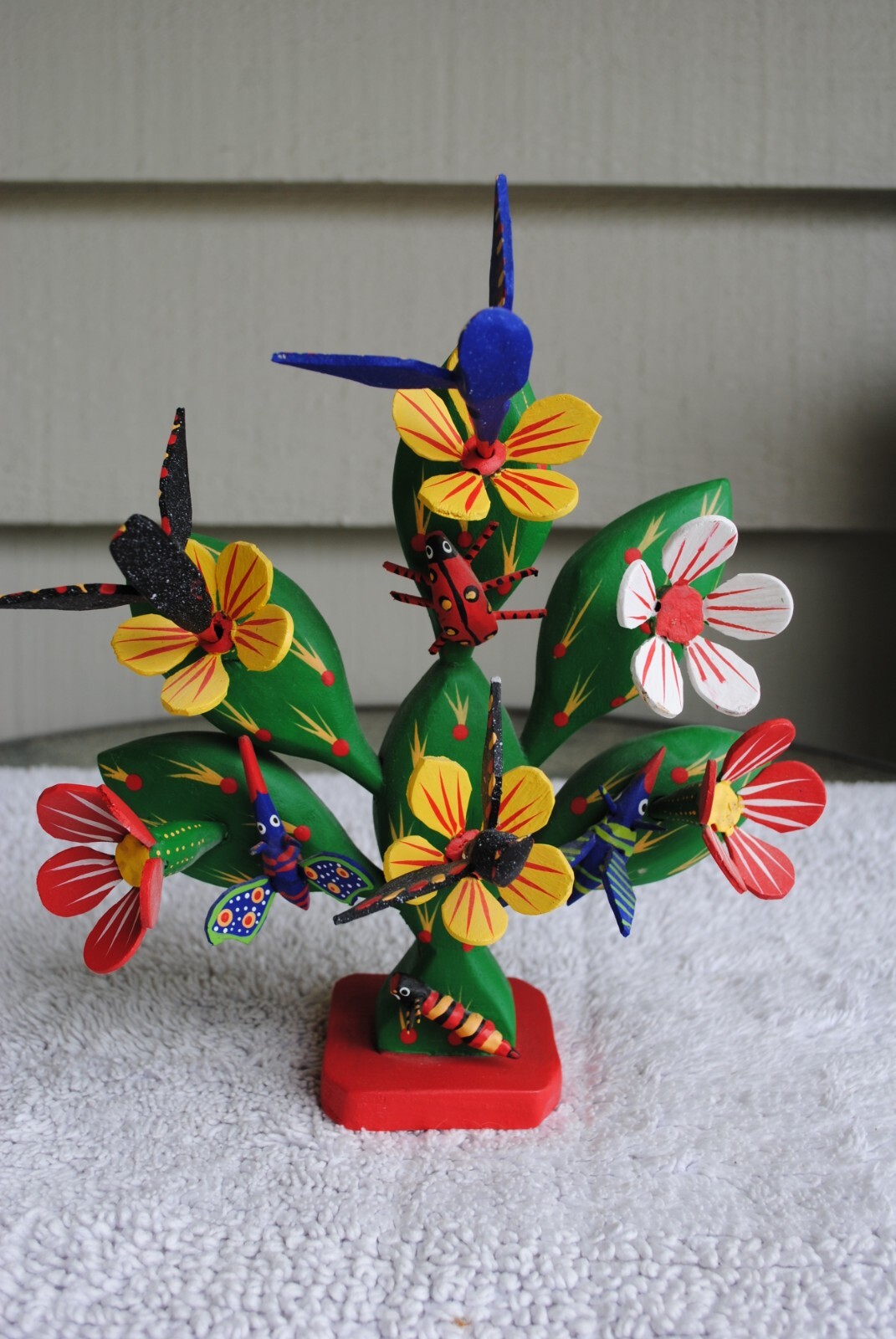 Vtg Alebrijes Oaxaca Wood Carving Hummingbirds Bugs Cactus Feliciano Santiago Vtg Alebrijes Oaxaca Wood Carving Hummingbirds Bugs Cactus Feliciano Santiago