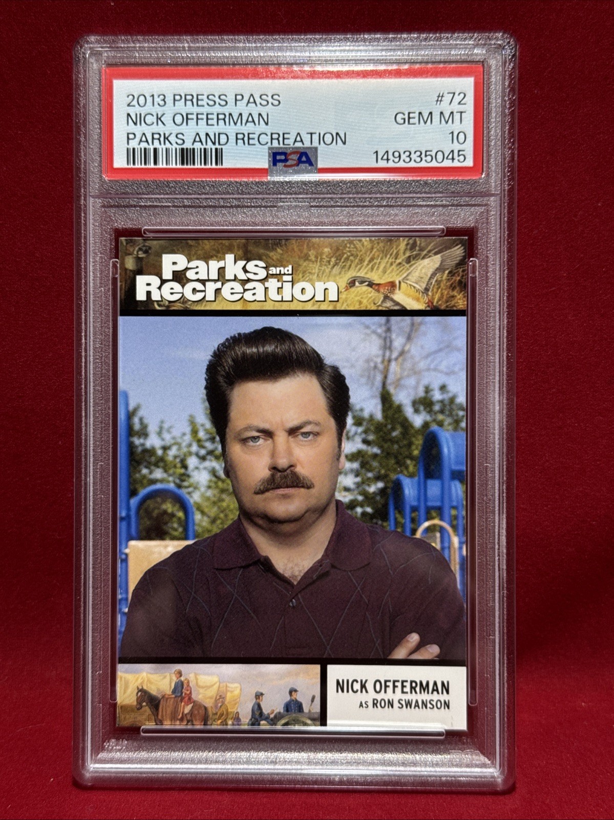 Nick Offerman as Ron Swanson - 2013 Press Press Parks and Rec - PSA 10 GEM MT