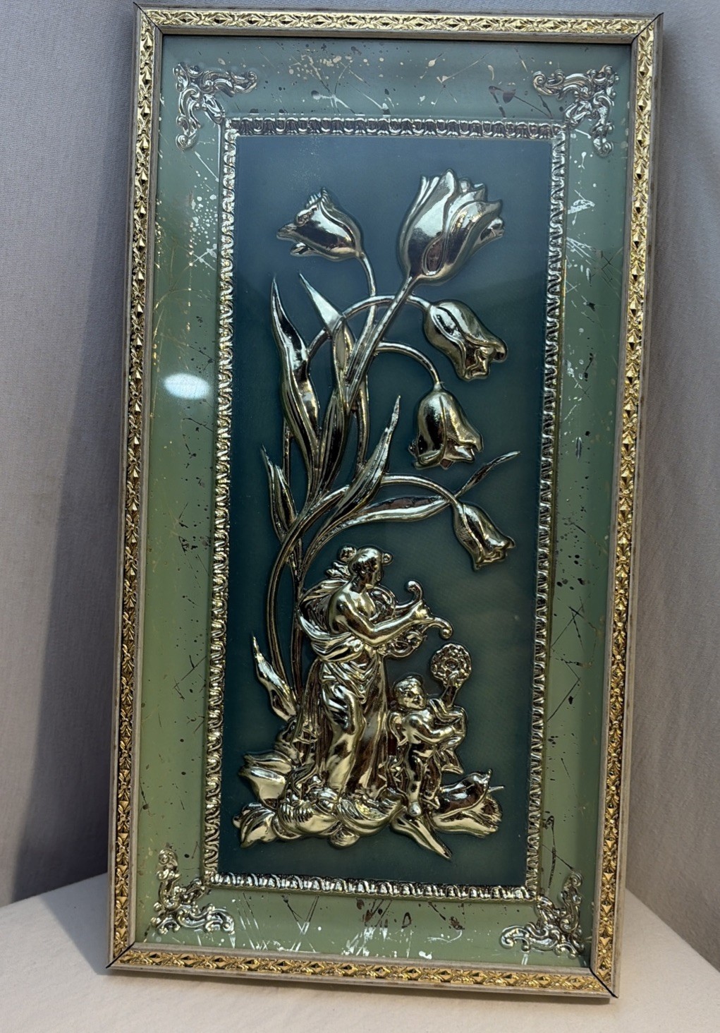 Vintage Spring Metalcraft 3D Embossed Seasons Wall Hanging Four Seasons