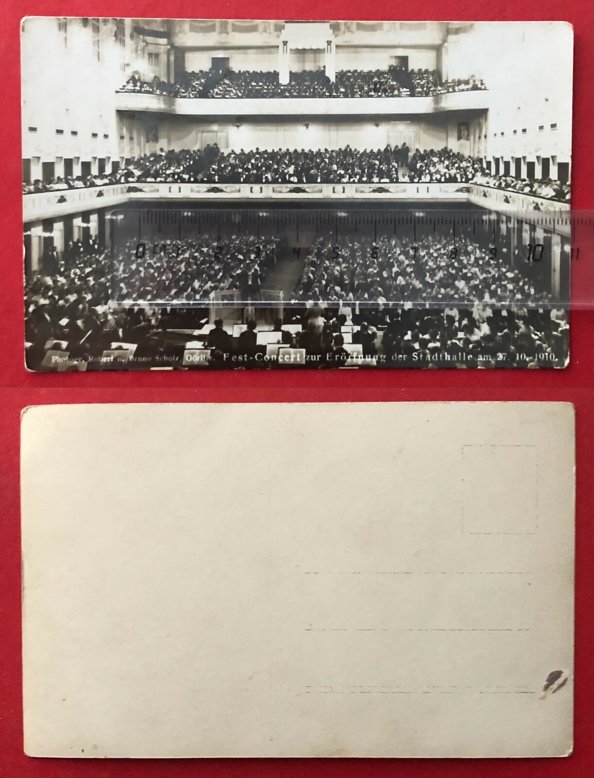 Occasion postcard Görlitz 1910 festival concert for the opening of the Stadthalle (93687 Occasion postcard Görlitz 1910 festival concert for the opening of the Stadthalle (93687