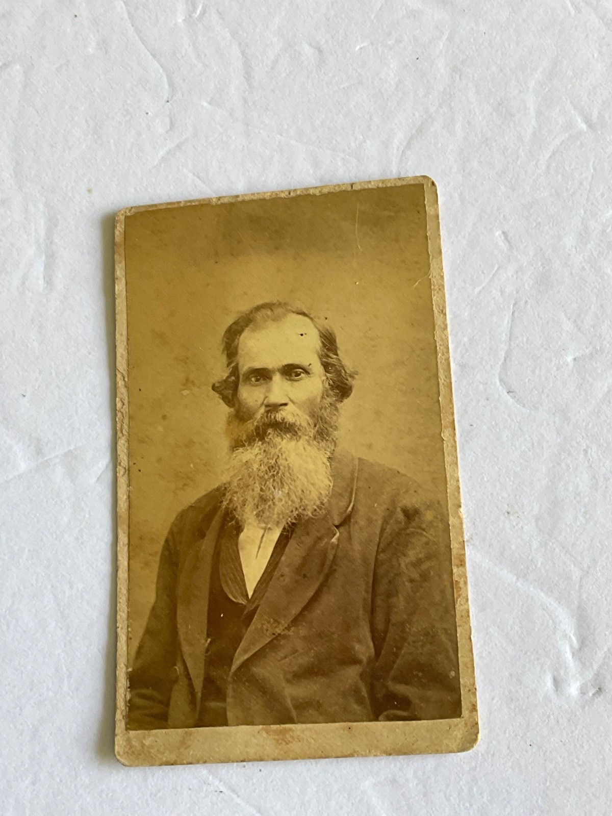 CIVIL WAR ERA CDV MAN VERY STERN STUDIO WALTER’S ART GALLERY  MAIN ST NORFOLK VA