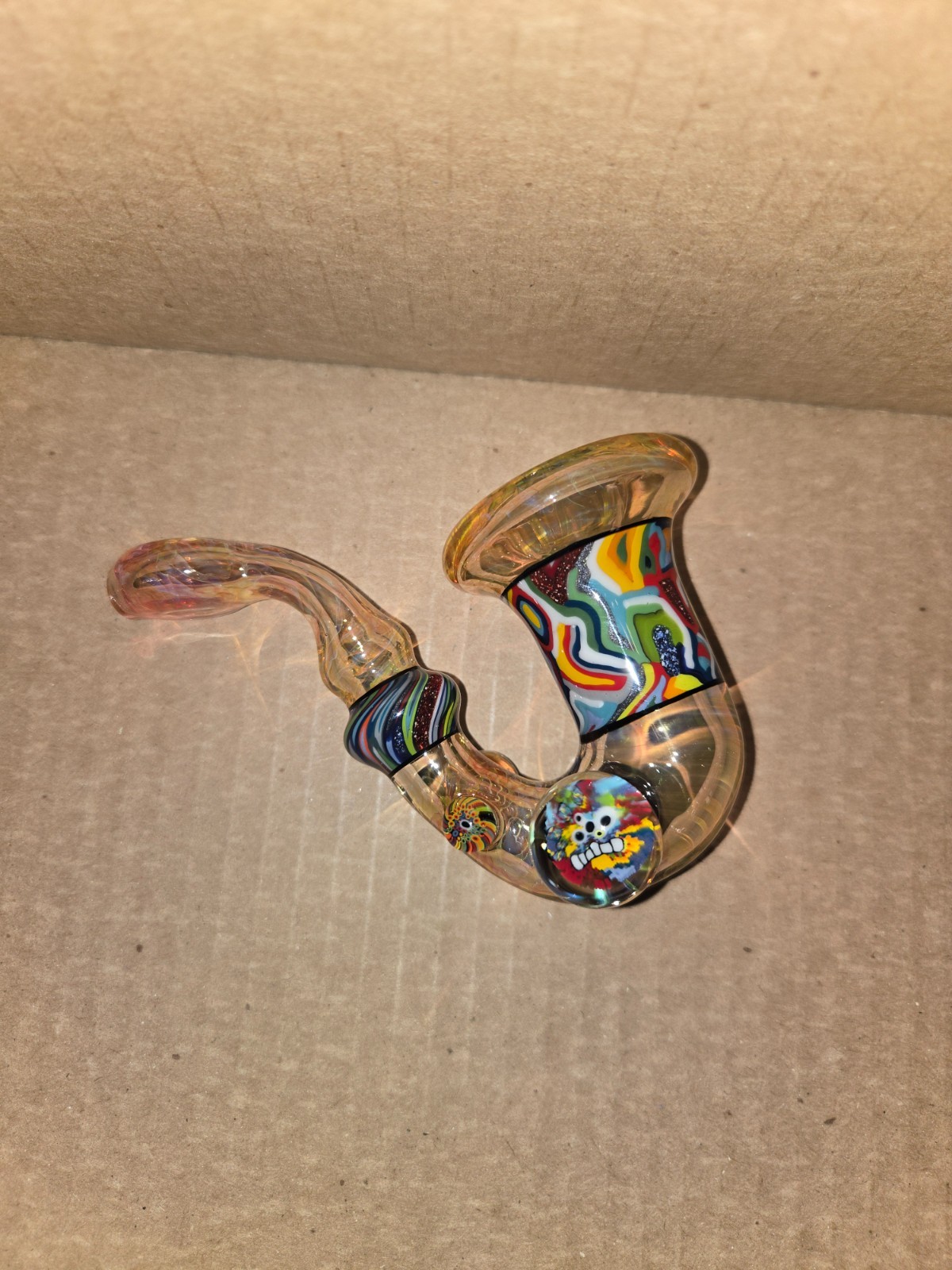 heady glassy by:T FUNK GLASS custom funked n fumed monster Sherlock bowl bong 5