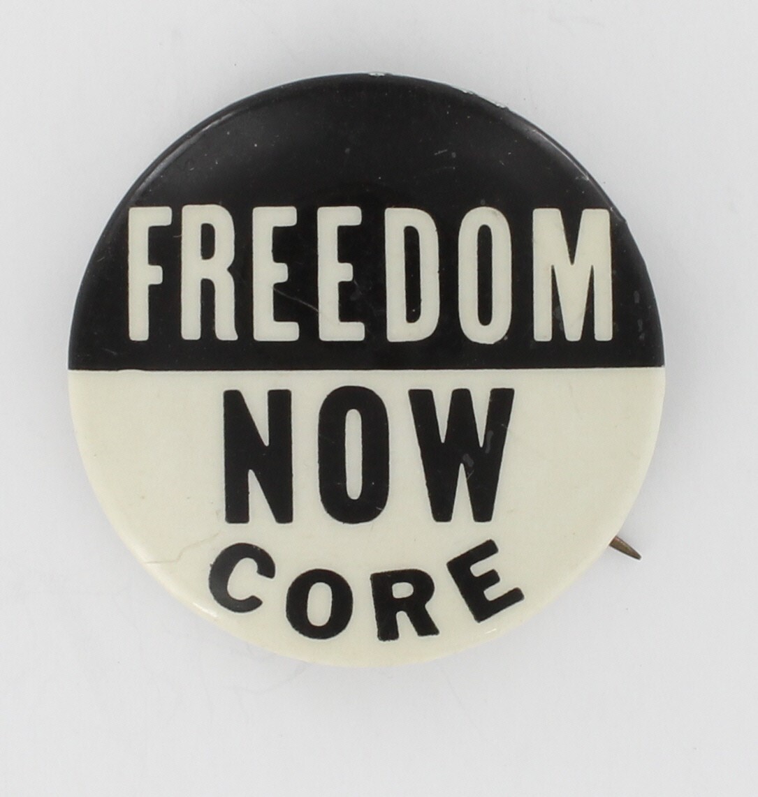 Original Congress Of Racial Equality 1965 CORE Freedom Now SCLC Chicago Pin Original Congress Of Racial Equality 1965 CORE Freedom Now SCLC Chicago Pin
