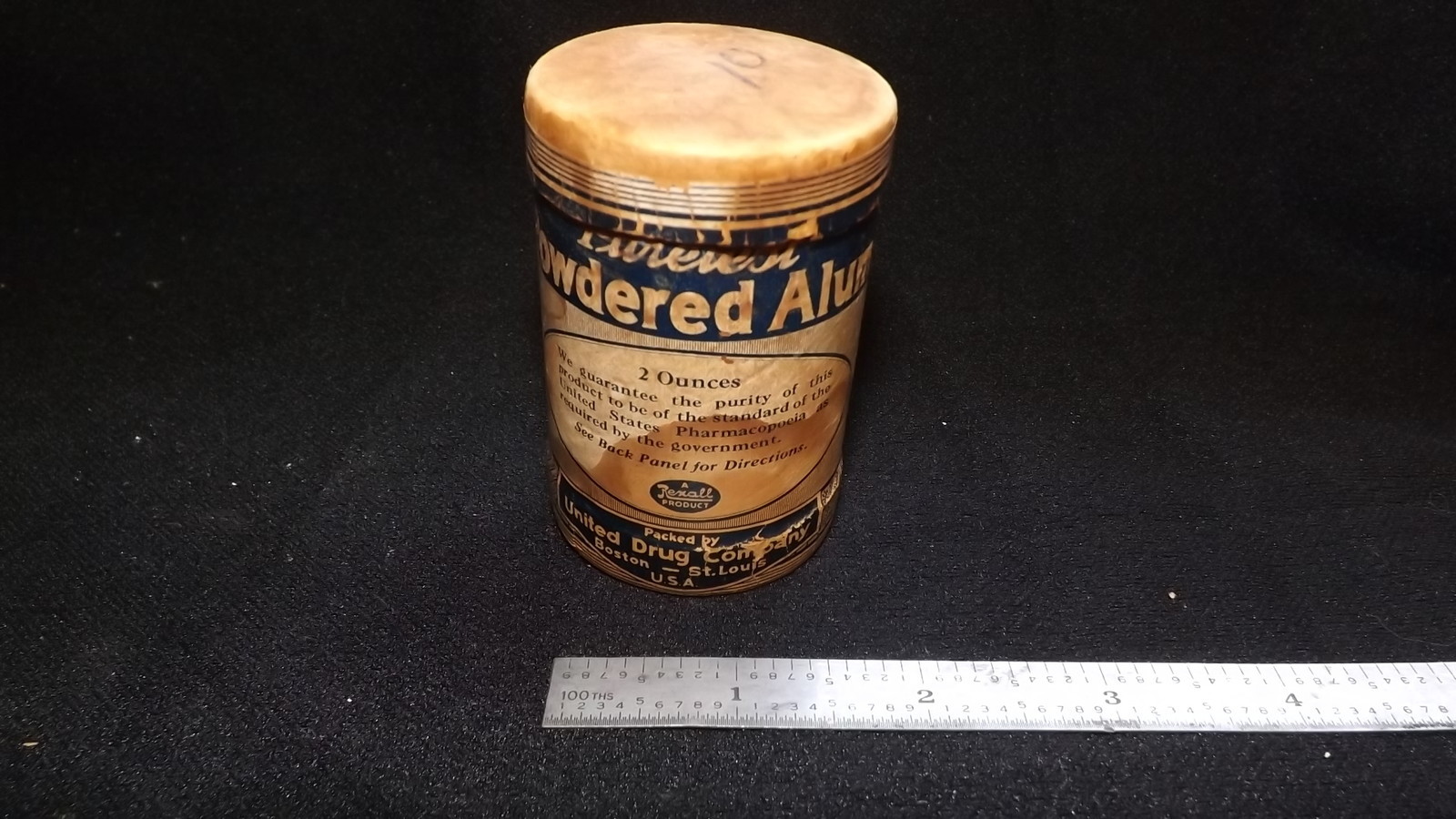 Vintage Powdered Alum Cardboard Container 4-a