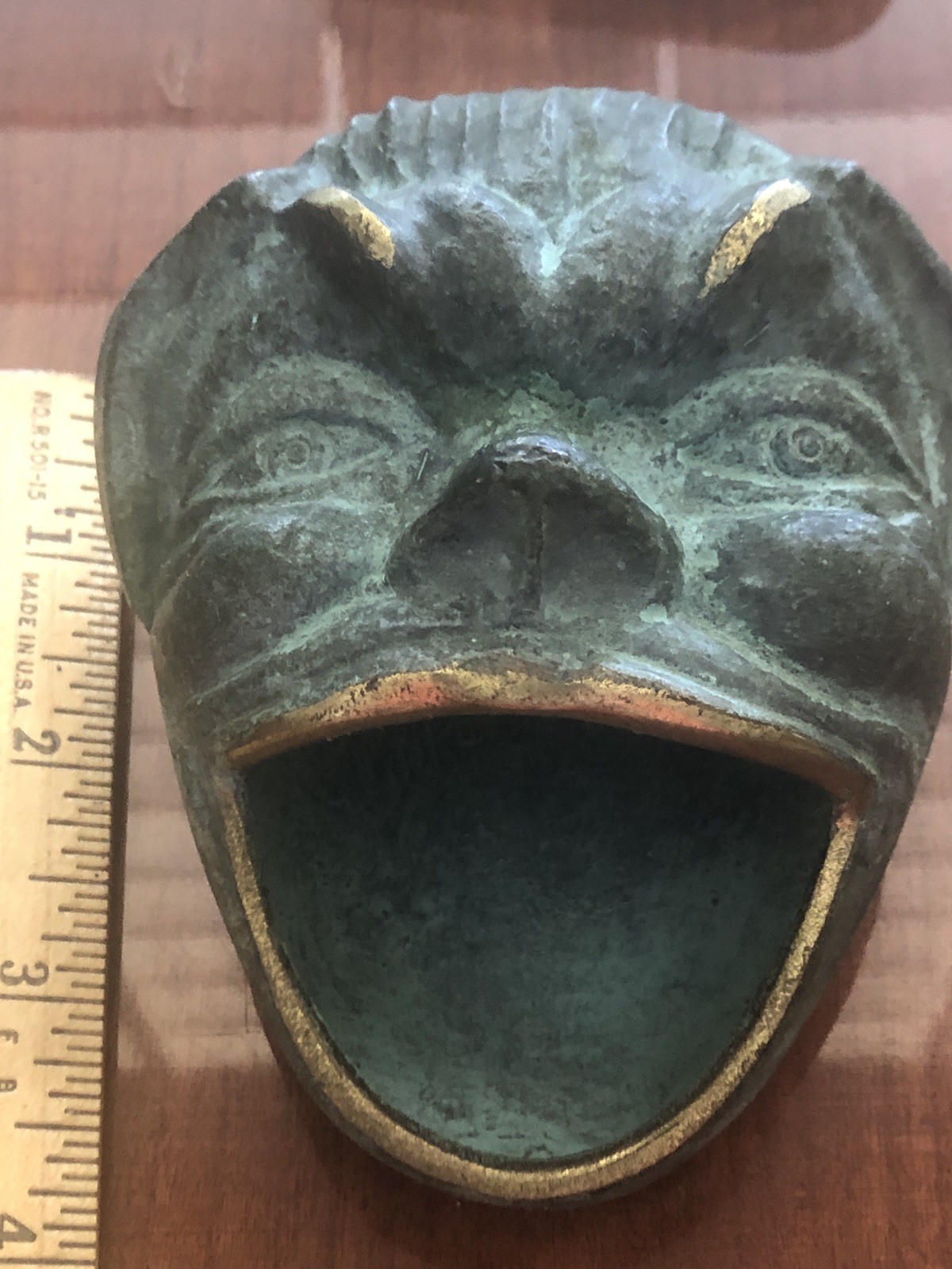 VTG Mid Century Modern Walter Bosse Bronze Patina Devil Ashtray Made In Germany