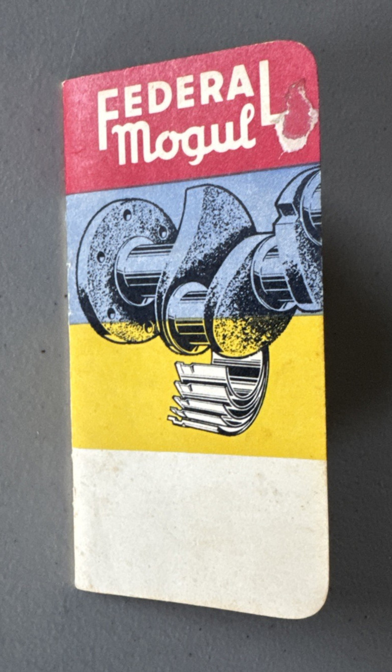 Vintage Federal Mogul Decimal Equivalents of Fractions & 1963-64 Calendar