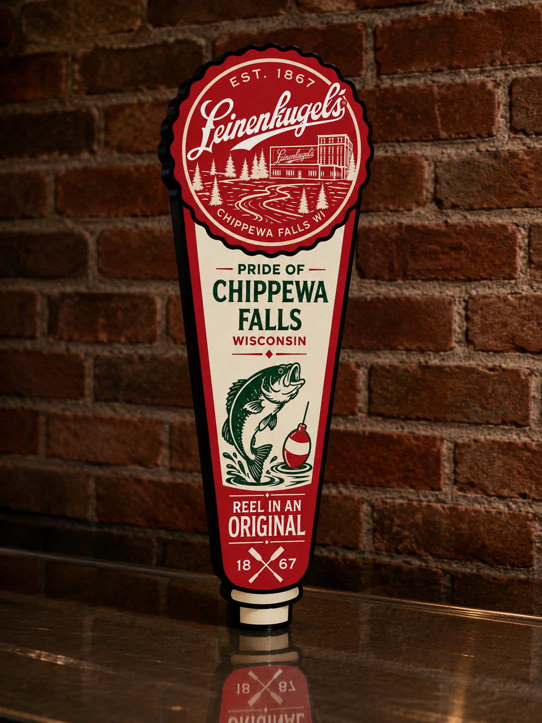 Leinenkugel\'s Beer Tap Handle Advertising 3D Printed LED Light-Up Sign
