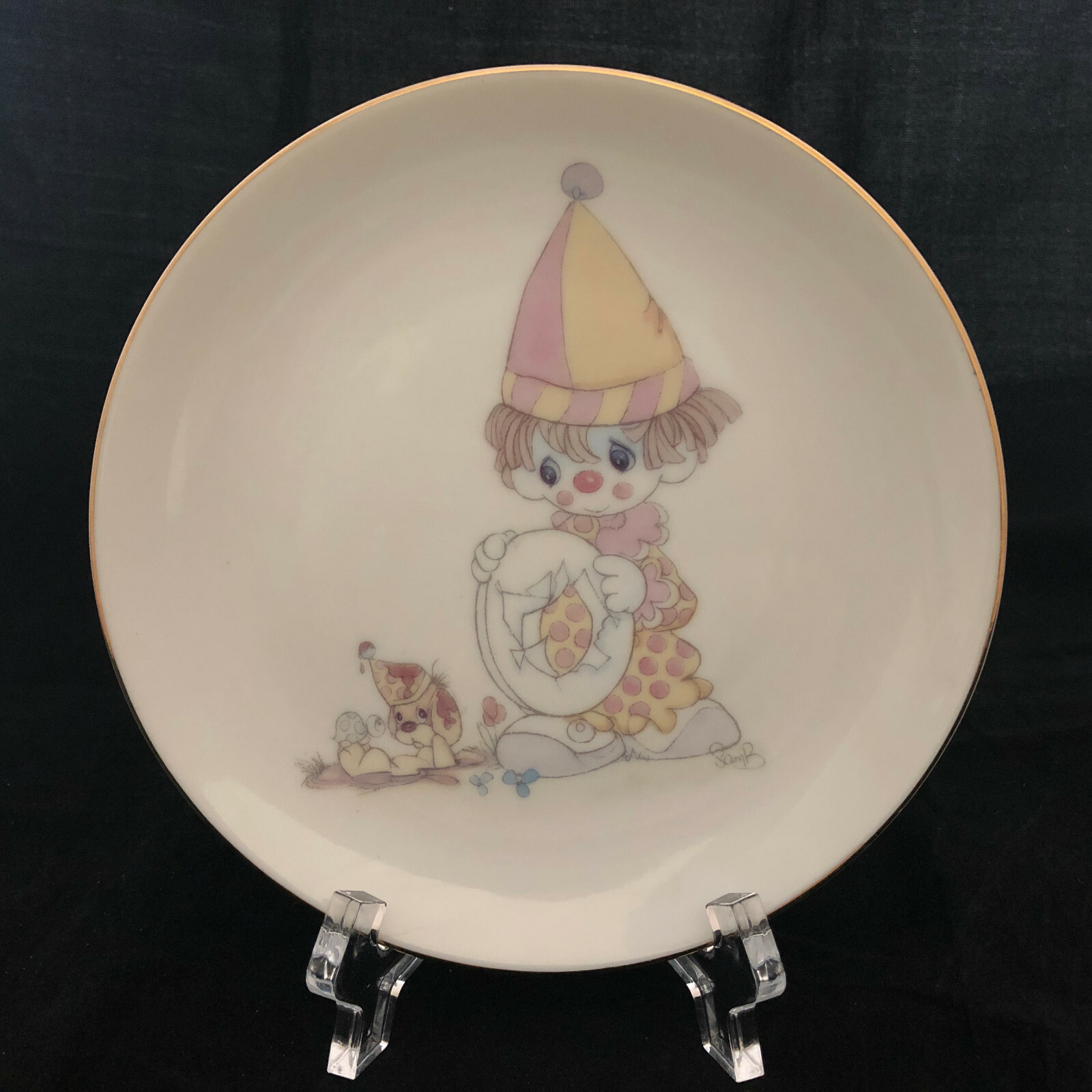 Vintage Precious Moments Clown Plate NO BOX