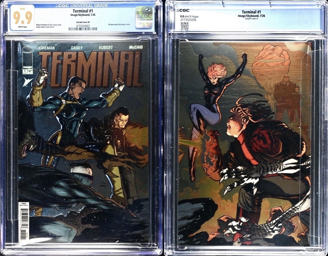 Terminal #1 CGC 9.9 Covers M & N Connecting Wraparound Chromium Set