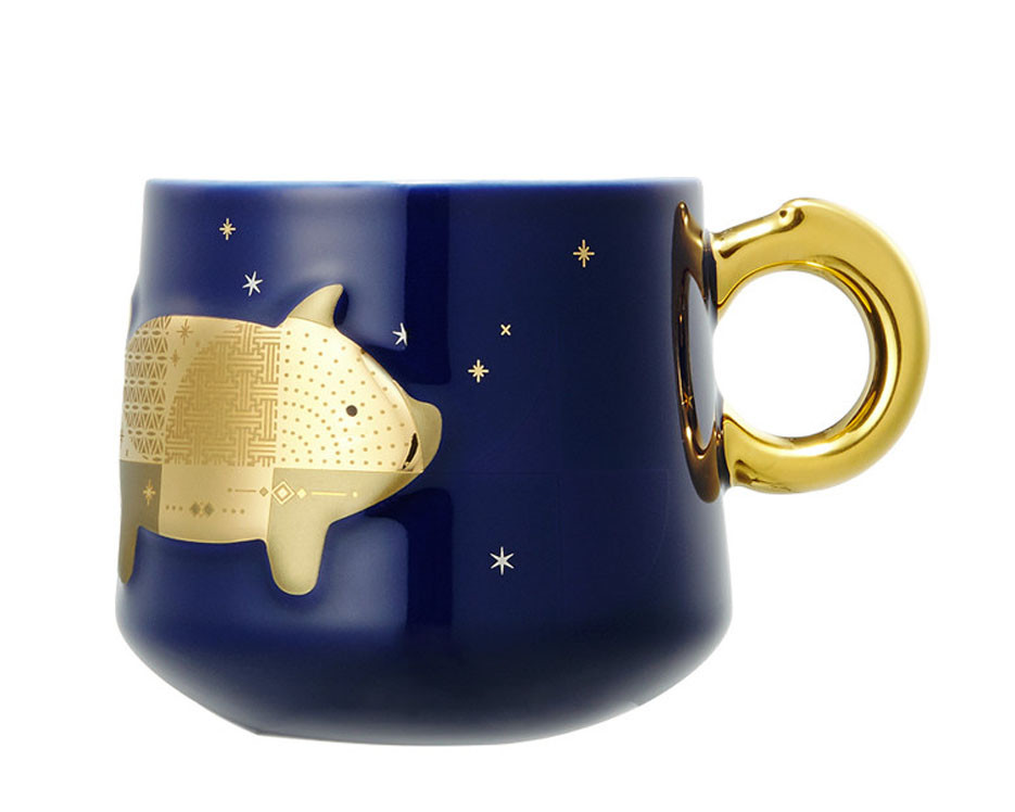 Starbucks Korea 2019 New Year GOID PIG Newyear Dream Mug 355ml, Cute Purple, EMS