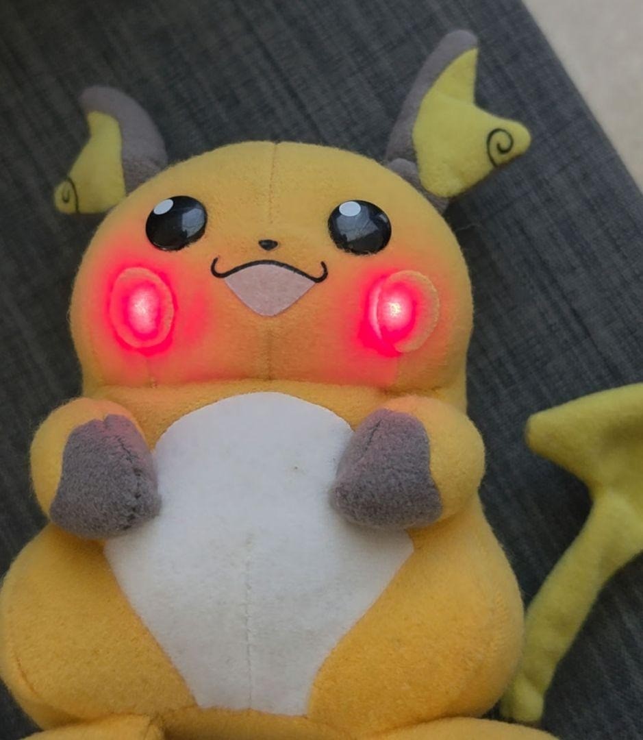 Pokemon Raichu Cheek Flash Plush Stuffed Toy Retro Vintage 1999 Japan Exclusive